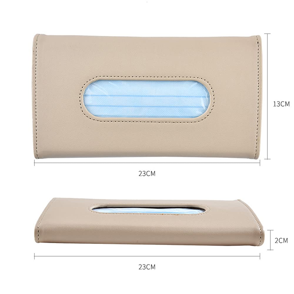 3 Pack PU Leather Car Visor Tissue Box Holder - Sun Visor Napkin Organizer for Car, Hanging Tissue Dispenser for Auto Accessories | Perfect for Road Trips, Commuting & Keeping Your Vehicle Clean