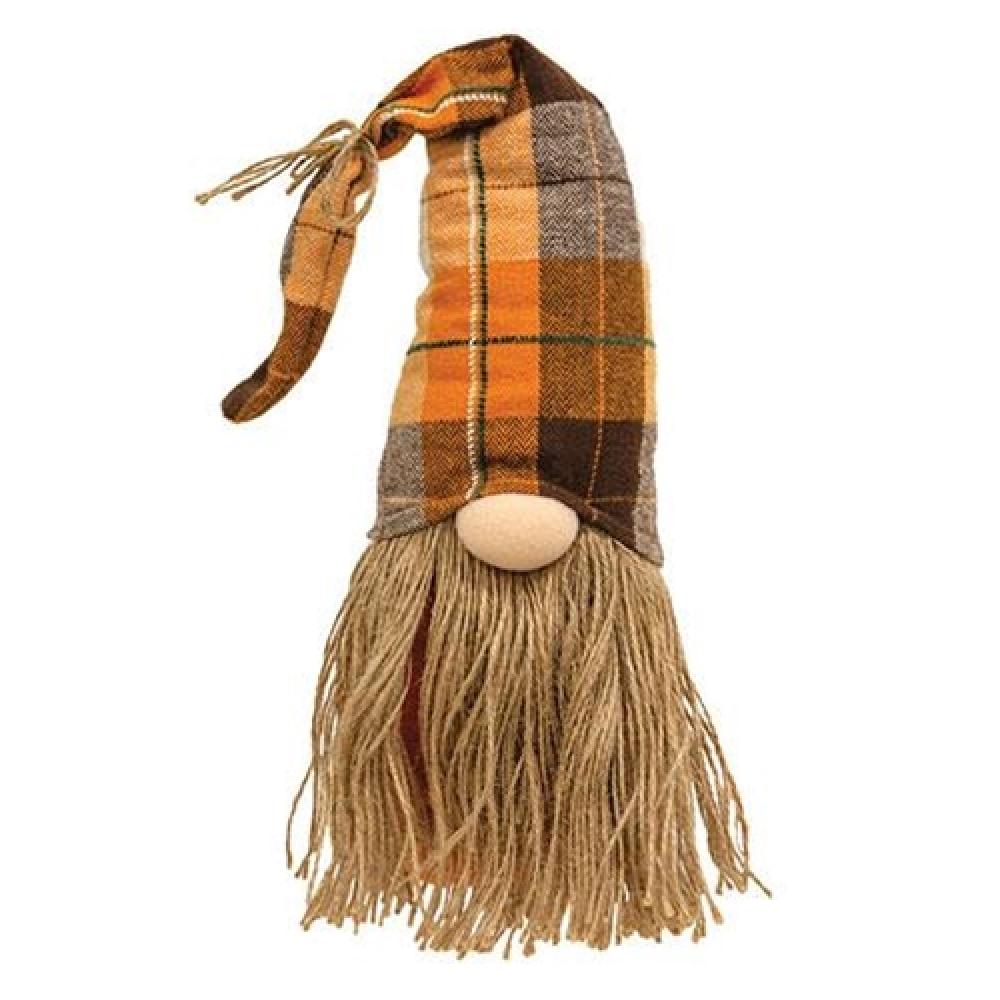 Large Jute Plaid Garden Gnome - Perfect for Outdoor Decor, Lawn Ornaments, and Holiday Yard Displays