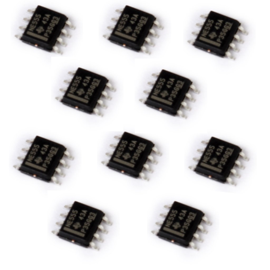 Flameer 10pcs NE555 555 SMD Timer IC Module SOP8 Integrated Circuit Chips 4.5V-16V - Perfect for DIY Electronics, Robotics, and Timer Circuit Projects
