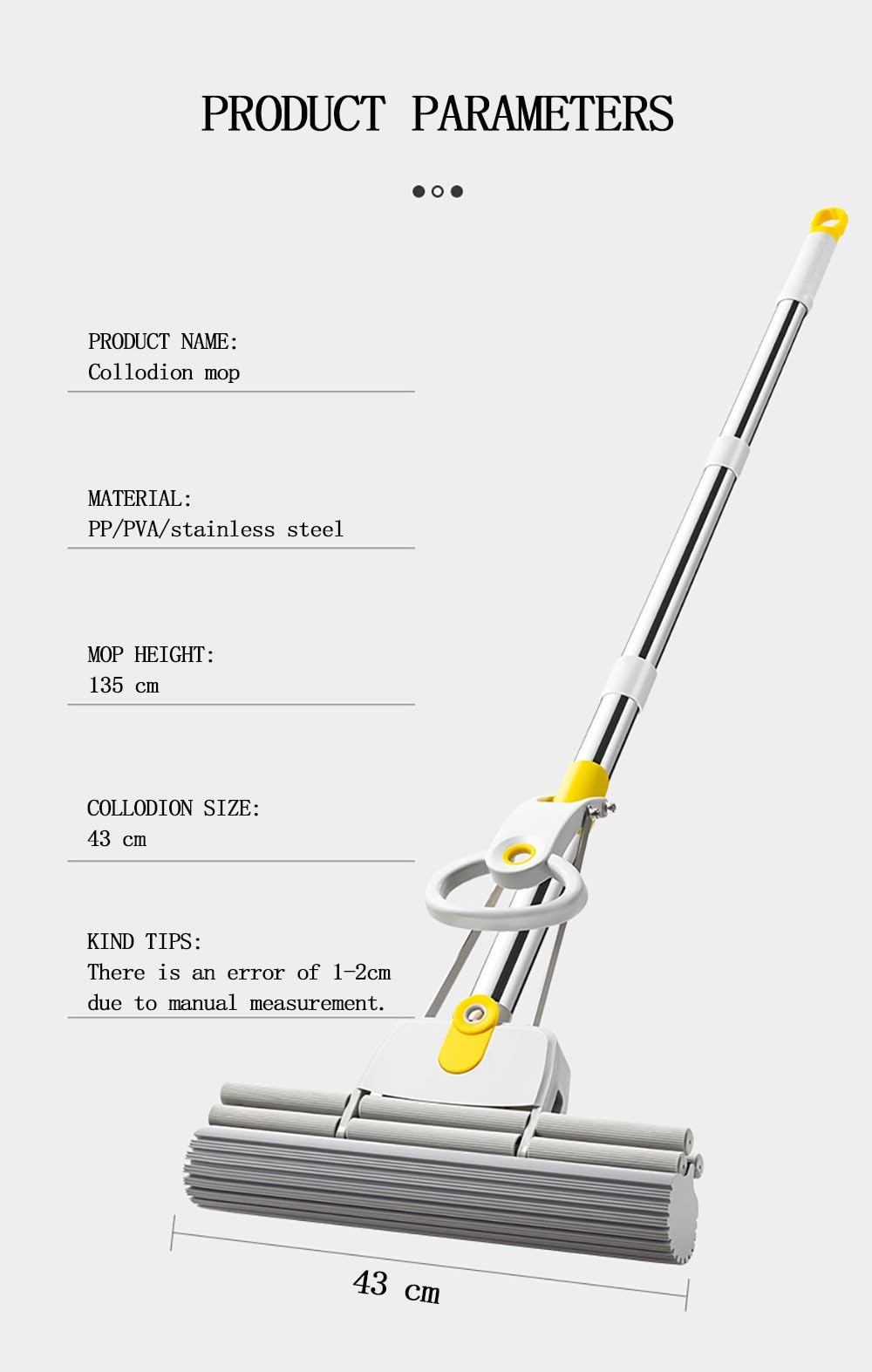 Extra Large Sponge Mop for Floor Cleaning - 17