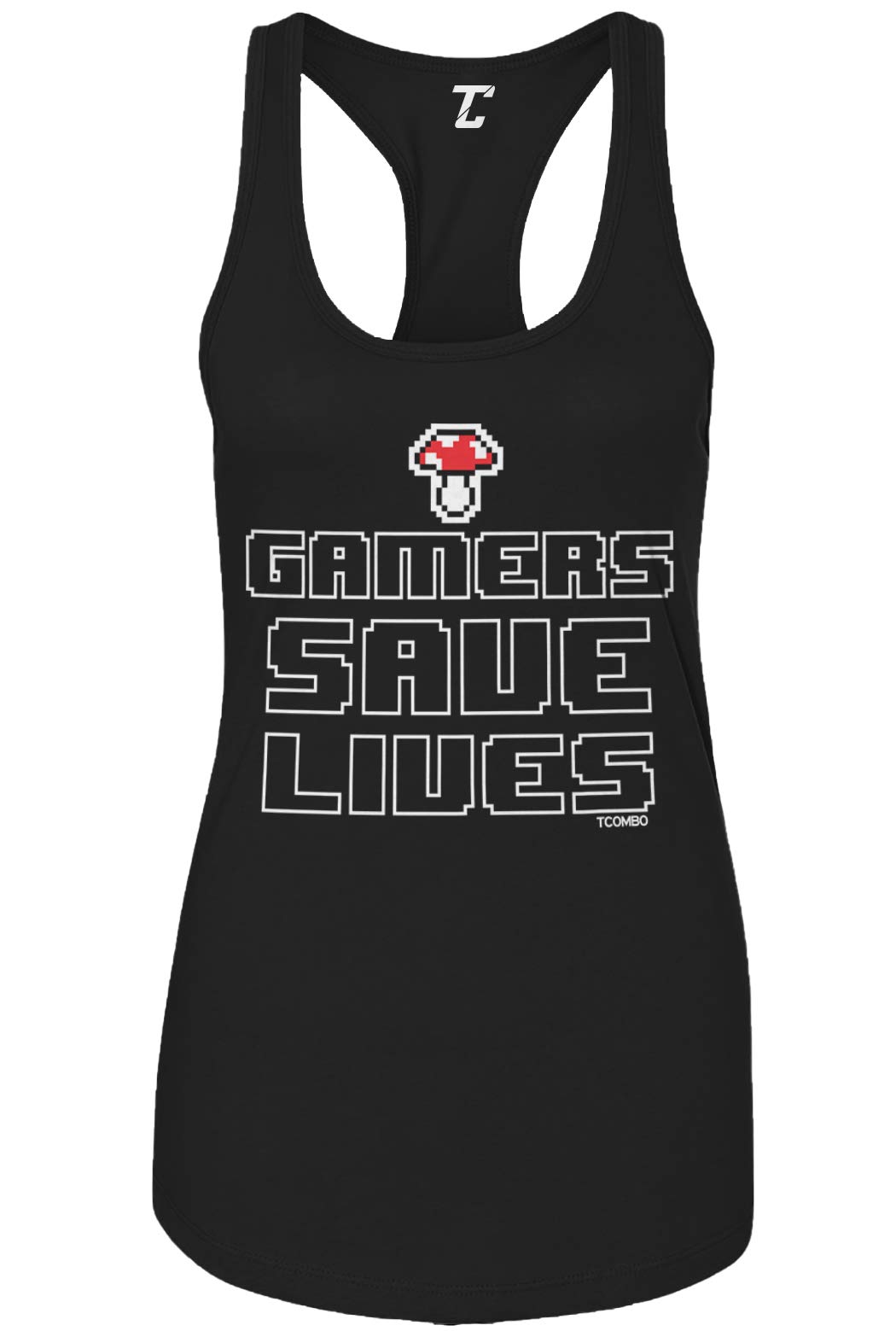 Gamers Save Lives Mushroom Women's Tank Top - Casual Gaming Tee for Women, Perfect for Summer, Cosplay, and Everyday Wear