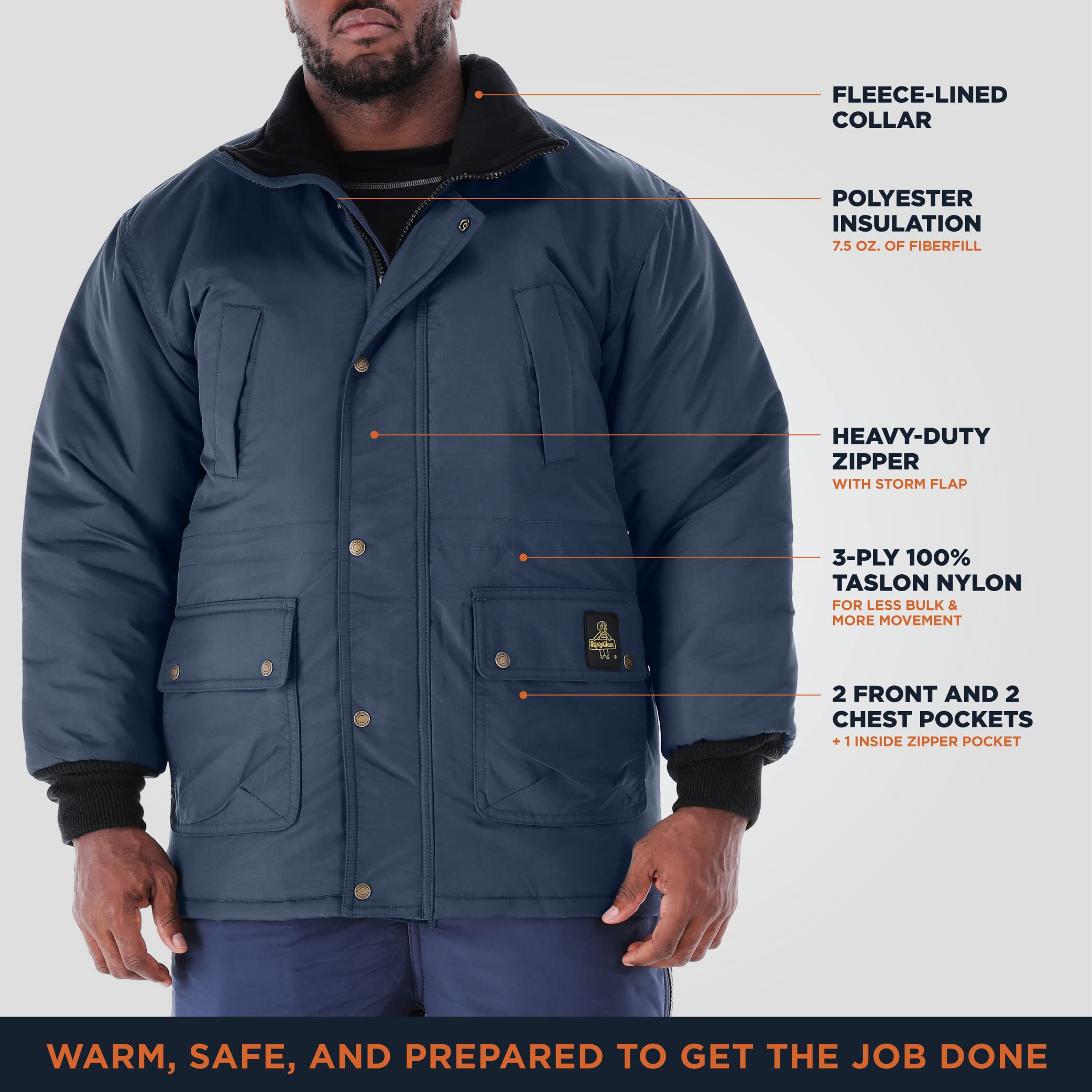 RefrigiWear ChillBreaker Lightweight Insulated Parka Jacket for Men & Women - Waterproof Winter Work Coat for Outdoor Jobs, Hunting & Cold Weather Activities