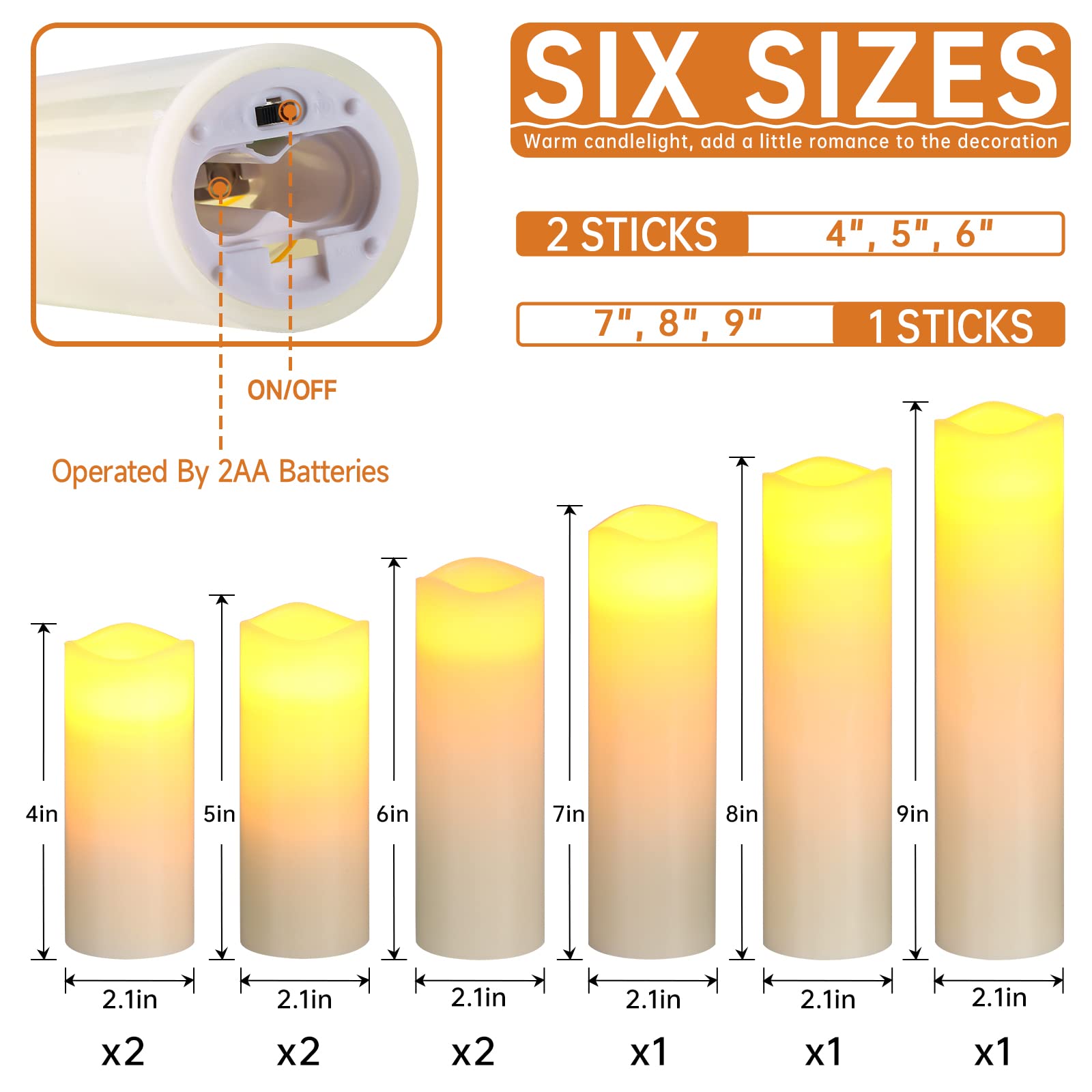 Flameless LED Pillar Candles Set of 9 - Battery Operated with Remote & Timer, Real Wax - Perfect for Home Decor, Weddings, Parties & Relaxation