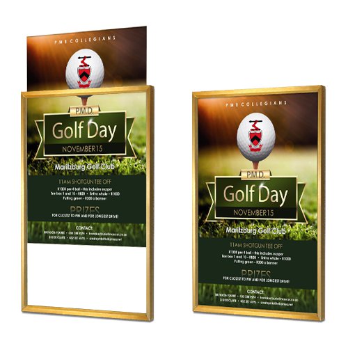 14x22 Premium Hospitality Sign Holder - Wall Poster Display in Brass, Satin Silver & Black Frame Finishes - Perfect for Hotels, Restaurants & Office Decor