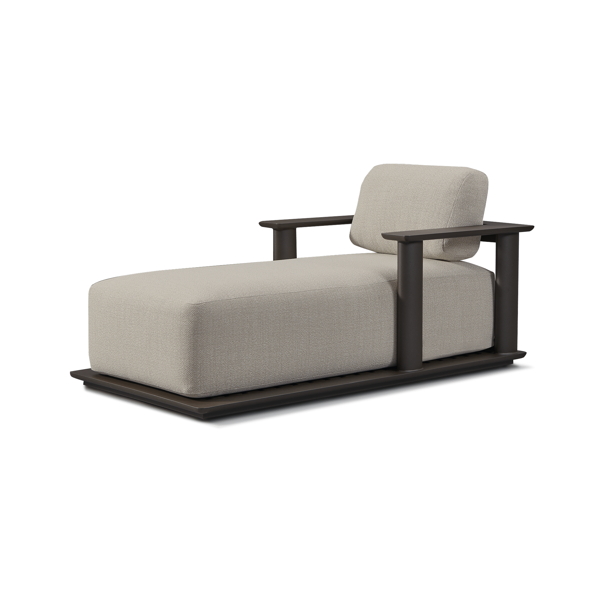 Newport Aluminum Fixed Chaise Lounge - Durable Outdoor Patio Furniture for Poolside, Beach, Garden & Backyard Relaxation | Weather-Resistant & Lightweight Design