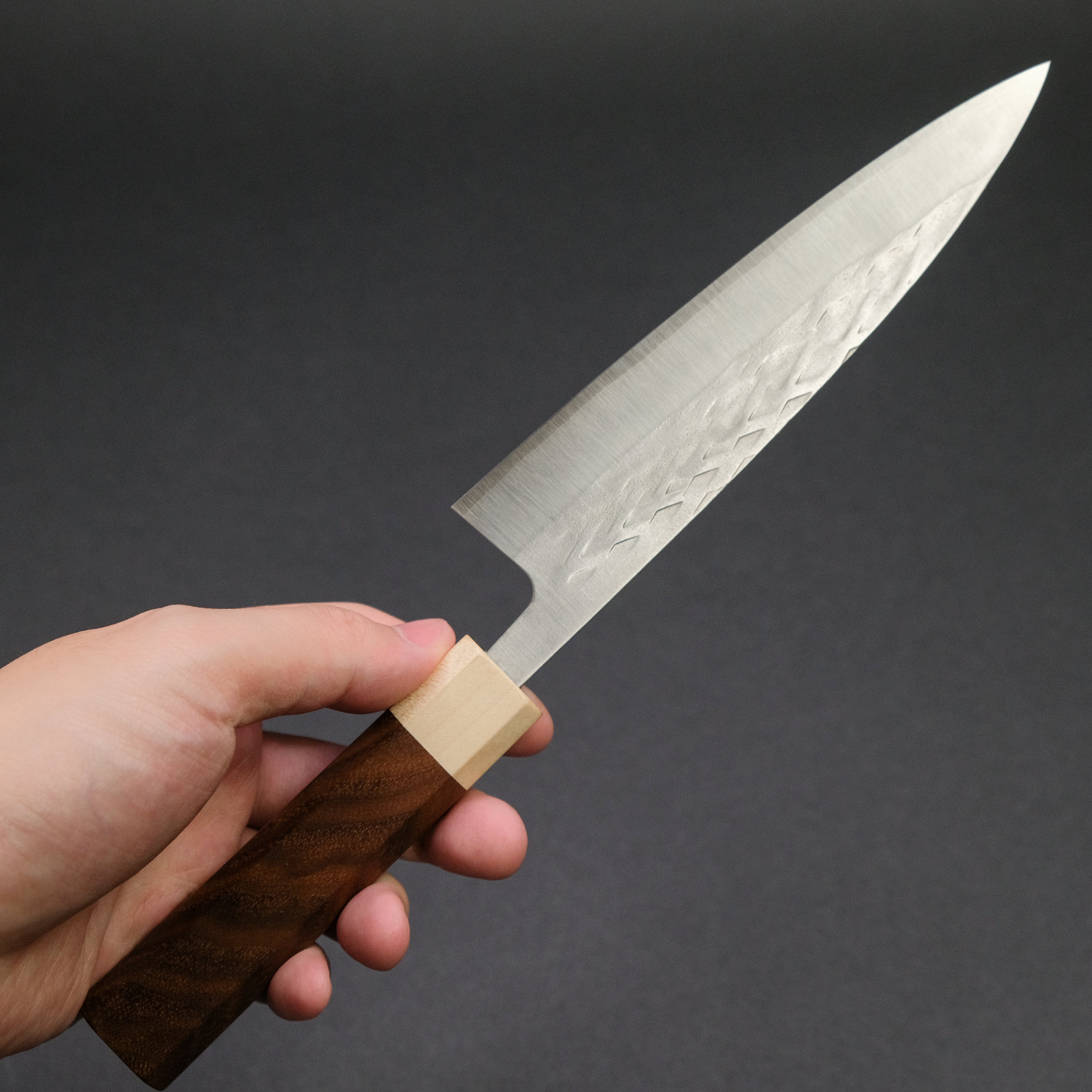Hitohira TD SLD Tsuchime Petty Knife 150mm - Japanese Stainless Steel Blade with Walnut Handle - Perfect for Slicing, Chopping & Precision Kitchen Tasks