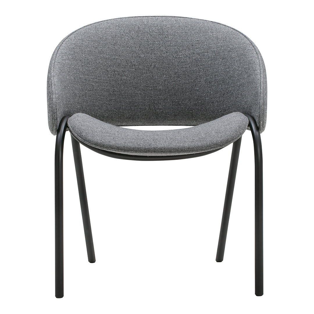 Modern Folium Dining Chair - Mid Century Wooden Kitchen Chair with Upholstered Seat - Perfect for Dining Room, Kitchen, and Breakfast Nook