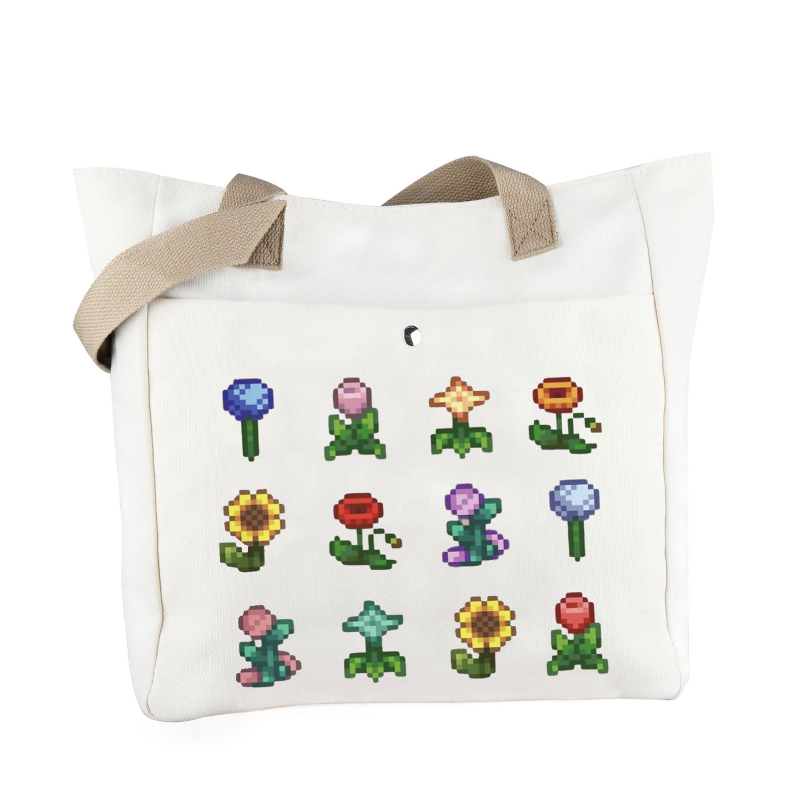 WCGXKO Valley Game Tote Bag - Durable Cotton Canvas Farm-Themed Gift for Board Game Lovers | Perfect for Farmers Market, Picnics & Game Nights