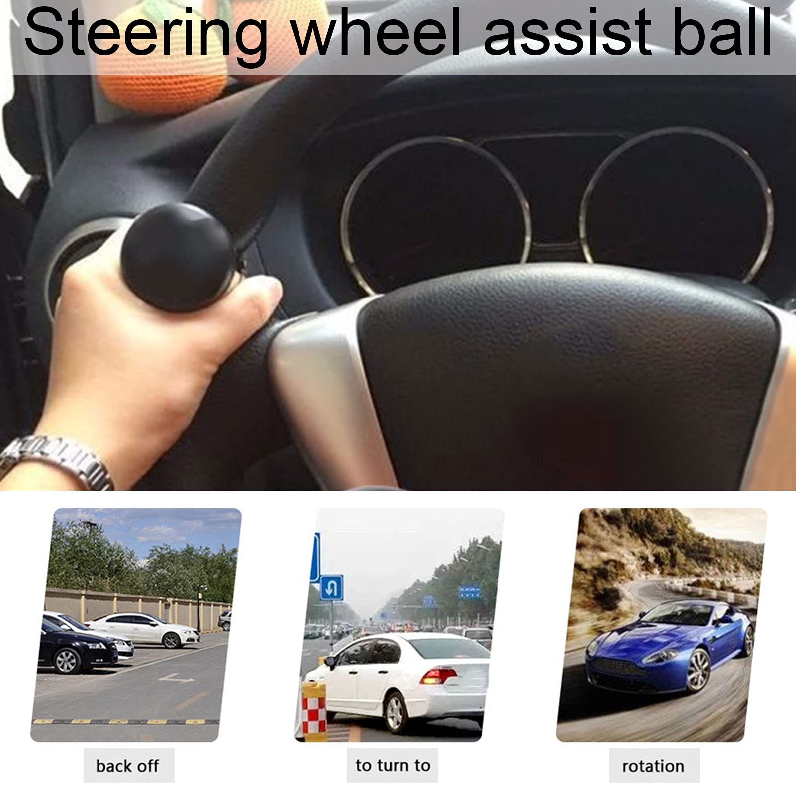 Heavy Duty Universal Steering Wheel Spinner Knob - Suicide Knob for Cars, Trucks, SUVs, Tractors, Boats & Lawn Mowers | Easy Steering Control for Off-Road, Farming & Marine Use