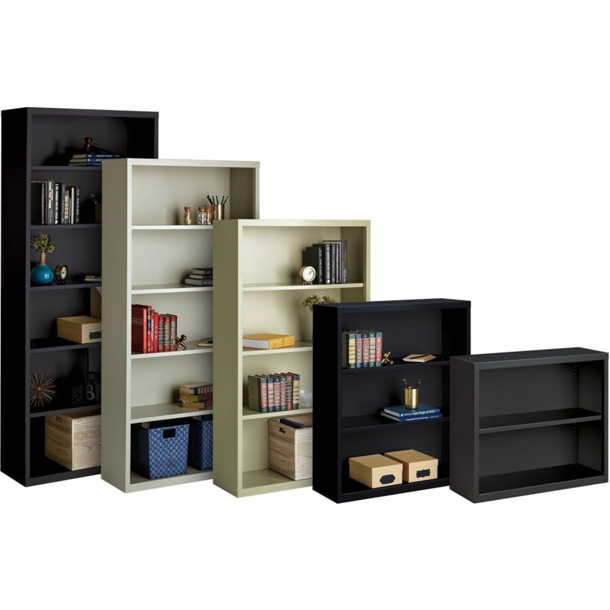 Lorell LLR41293 Fortress Series Steel Bookcase - 34.5