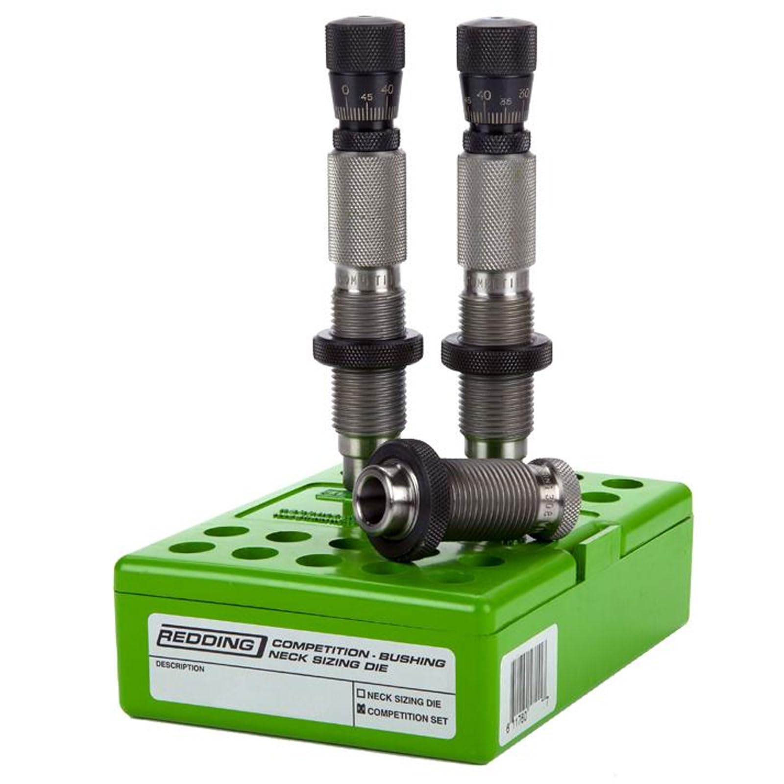 REDDING Competition Bushing Neck Reloading Die Set with Bullet Seating Die - 6.5MM Creedmoor Compatible - Precision Gunsmithing Tool for Long Range Shooting & Reloading