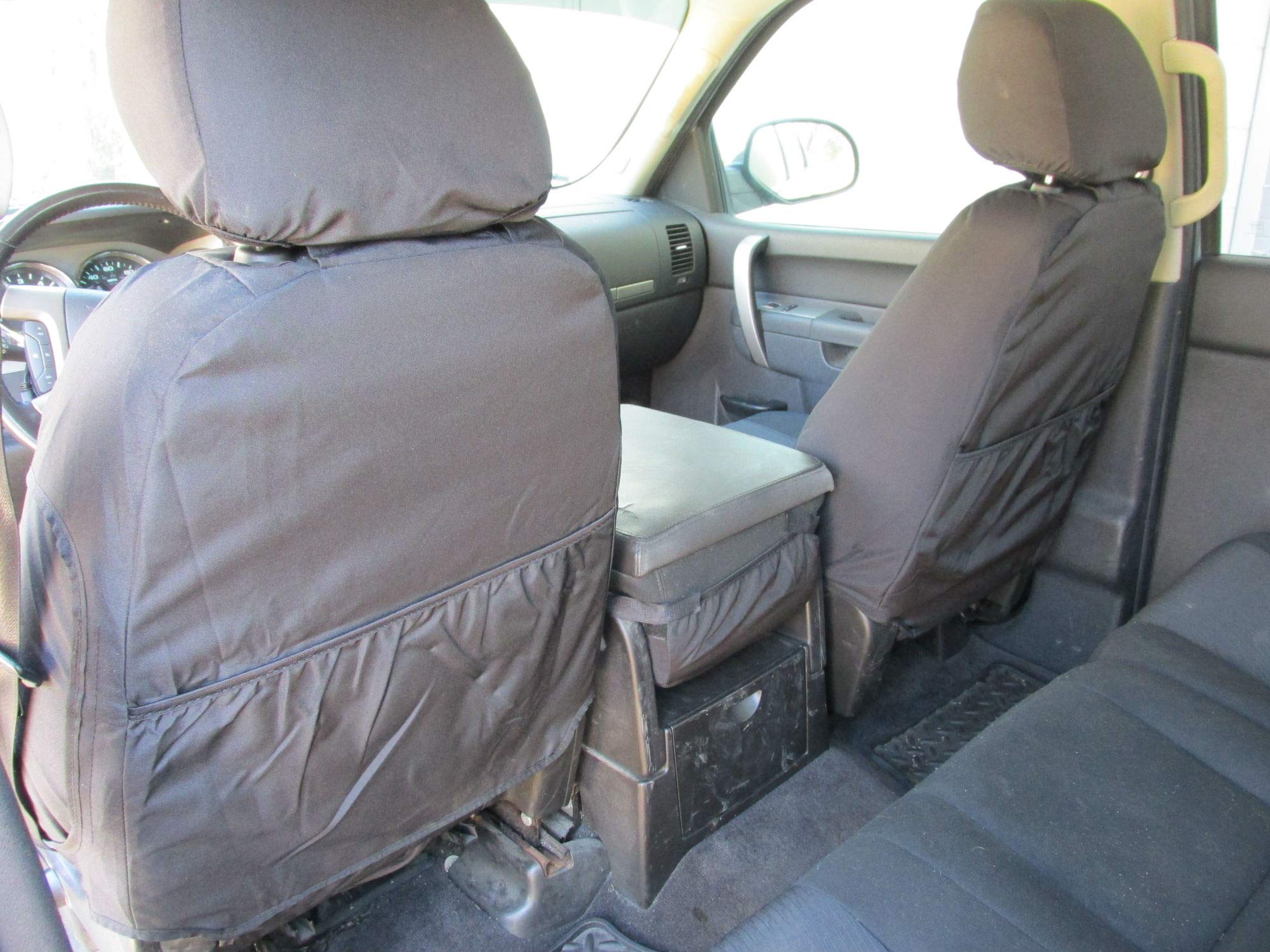 **Durafit Seat Covers for 2010-2013 Chevy Silverado, Tahoe, Avalanche & GMC Sierra LT – Black C1134-C1 – 40/20/40 Split with Center Console & 2 Lids (Side Impact Airbag Compatible) – Perfect for Road Trips, Off-Roading & Daily Commutes**