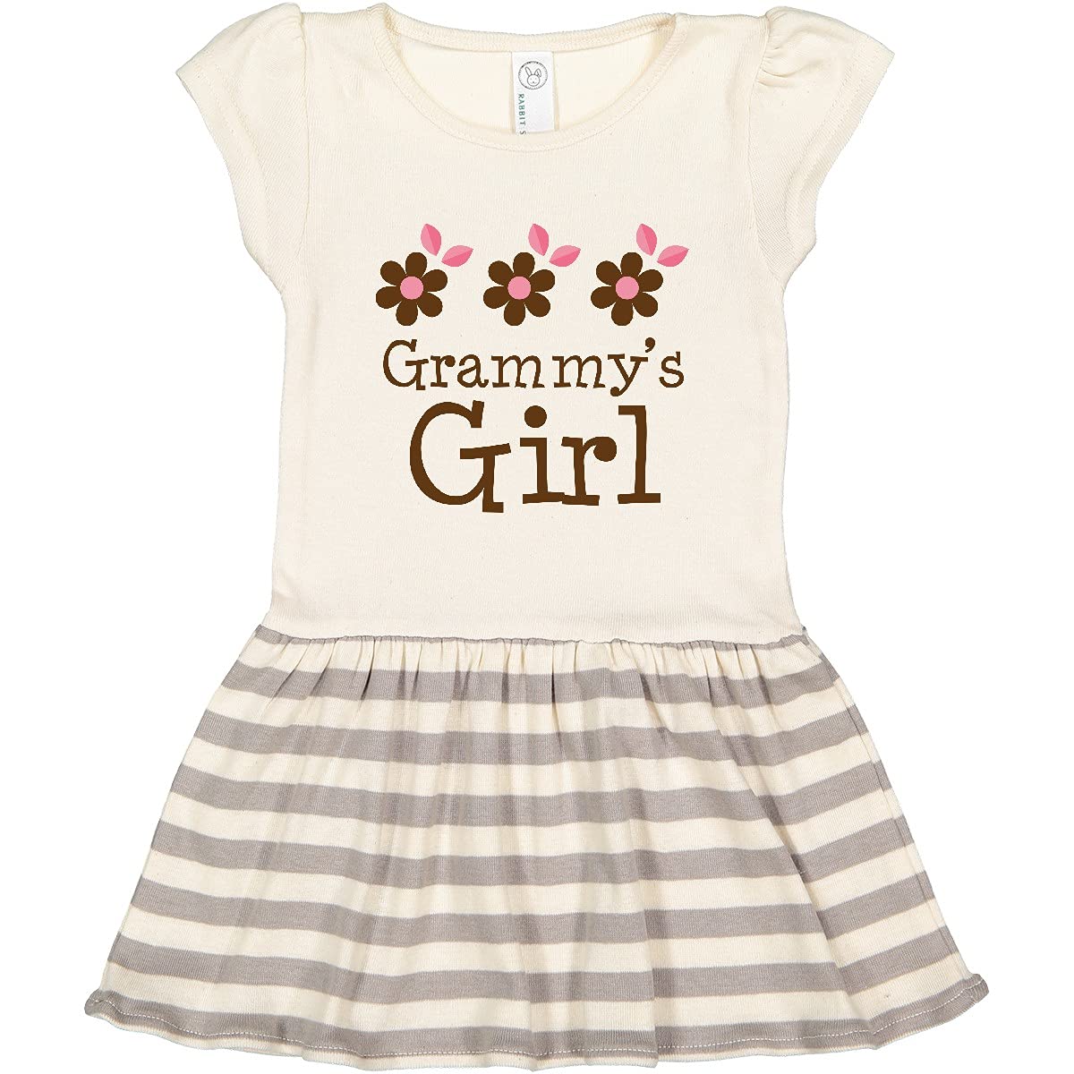 Inktastic Grammy's Girl Daisies Toddler Dress - Floral Print Baby Girl Outfit for Special Occasions & Family Photos