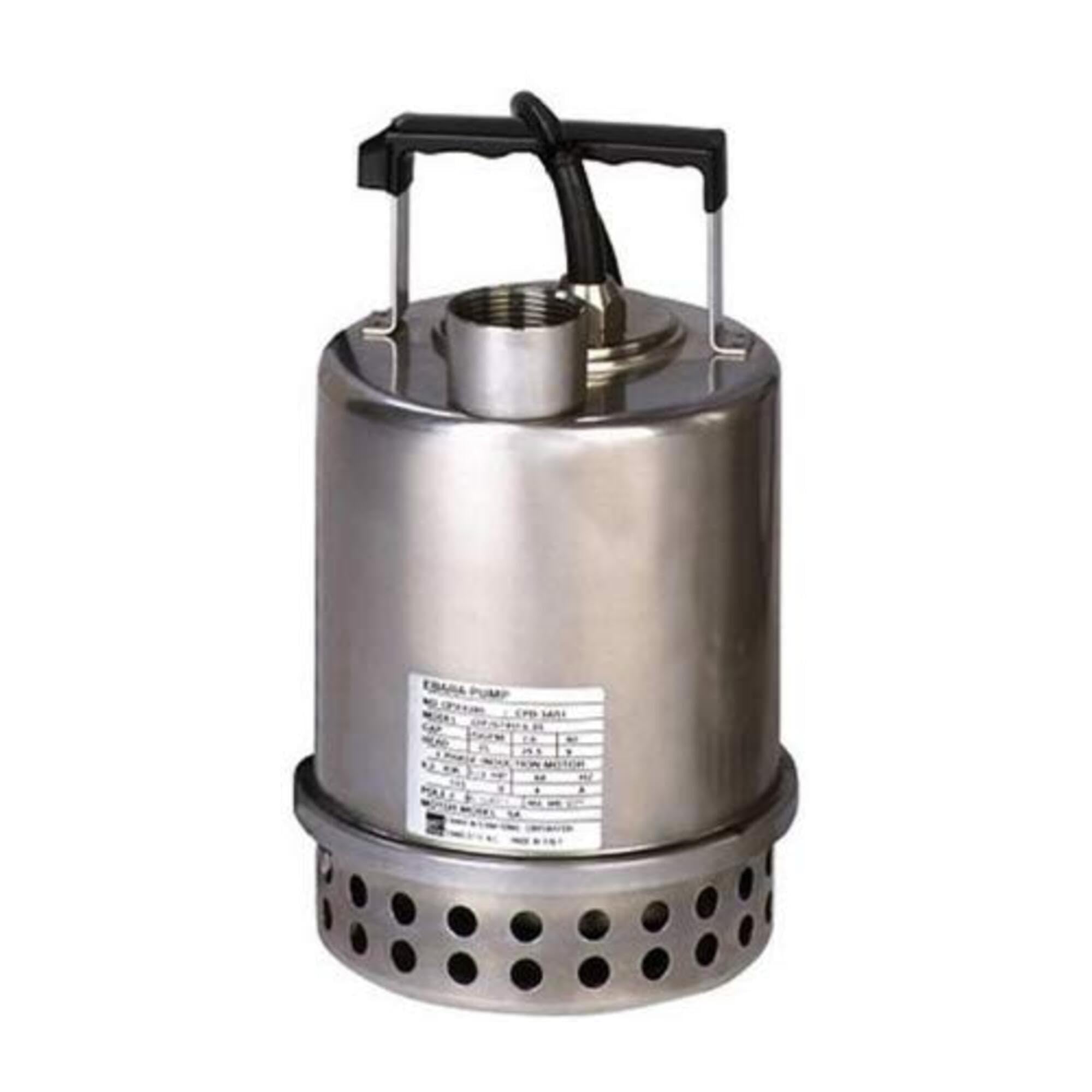 EBARA OPTIMA-3MS1 PRO-DRAINER 1/3 HP Manual Sump Pump with 115V - Heavy Duty Water Removal for Basements, Crawl Spaces & Flooded Areas
