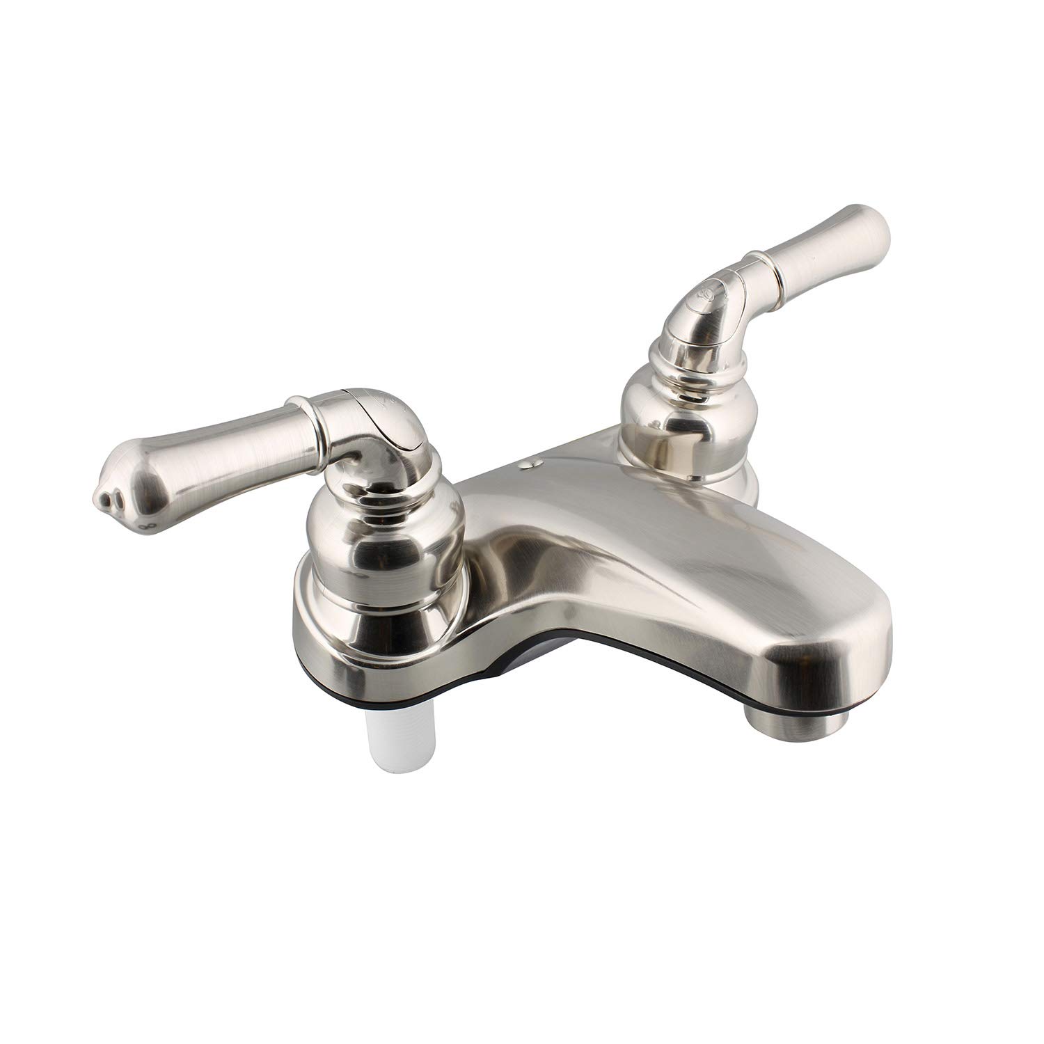 Empire Faucets RV Lavatory Faucet - 4 Inch Nickel Bathroom Sink Faucet with Water Saving Aerator & Teapot Handles for RV, Camper, Tiny House, and Mobile Home