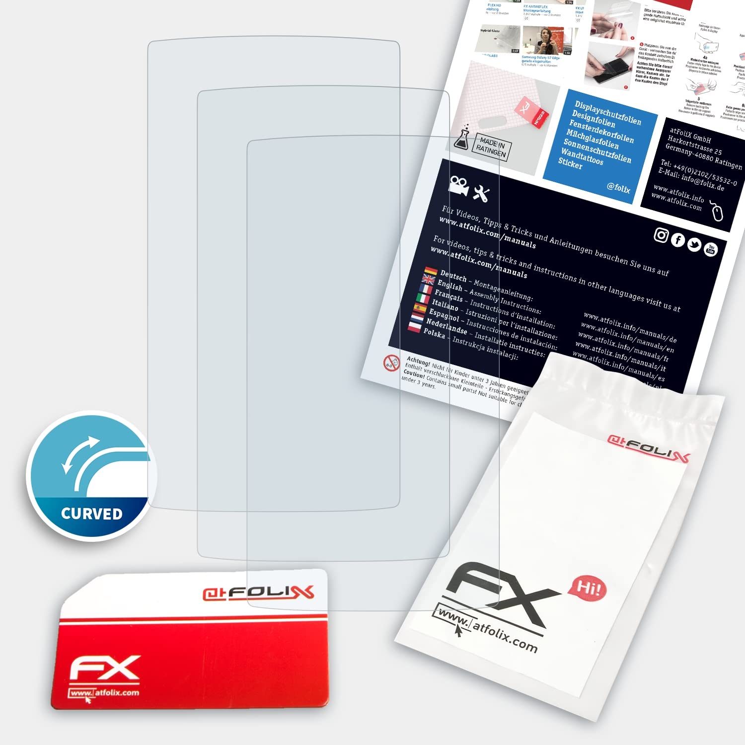 Polar A370 Screen Protector - Ultra Clear & Flexible FX Protection Film (3-Pack) for Fitness Trackers & Smartwatches