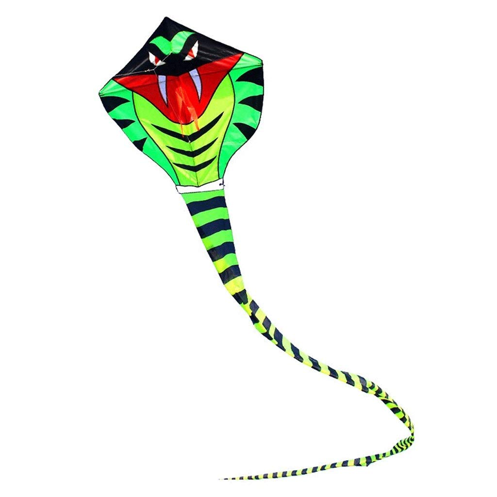 **YAYA2021-SHOP 45m Green Snake Kite for Kids & Adults - Easy to Fly, Wind-Resistant Cobra Kite with Resin Rod & 250g Line - Perfect for Beach, Park & Outdoor Family Fun**