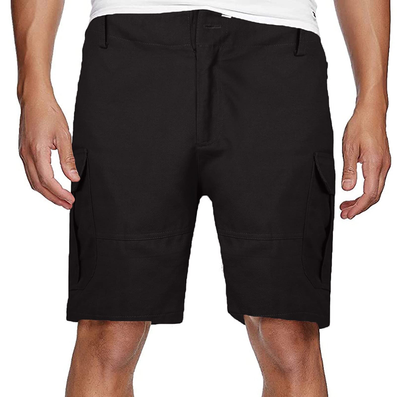 Men's Cargo Shorts with Pockets - Breathable Linen Athletic Casual Shorts for Summer | Perfect for Gym, Hiking & Outdoor Activities