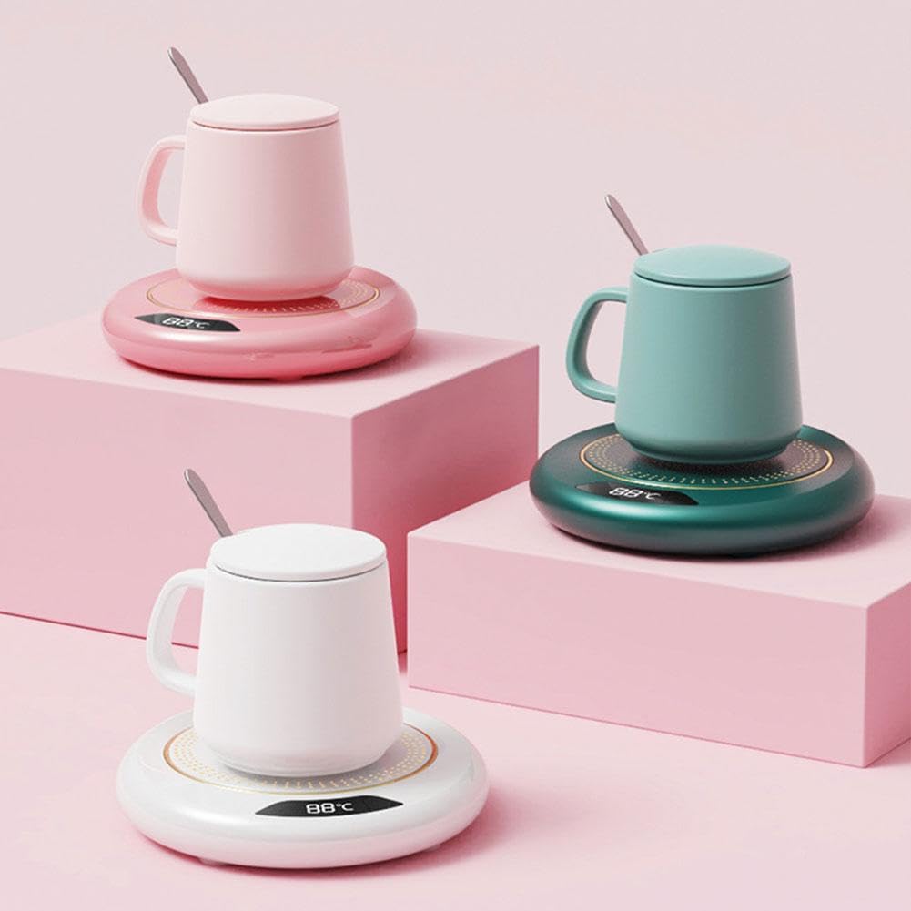 Coffee Mug Warmer with 3 Temperature Settings & Auto Shut-Off - Hot Plate for Coffee, Tea, Milk & Drinks - Perfect for Office, Home & Gifts