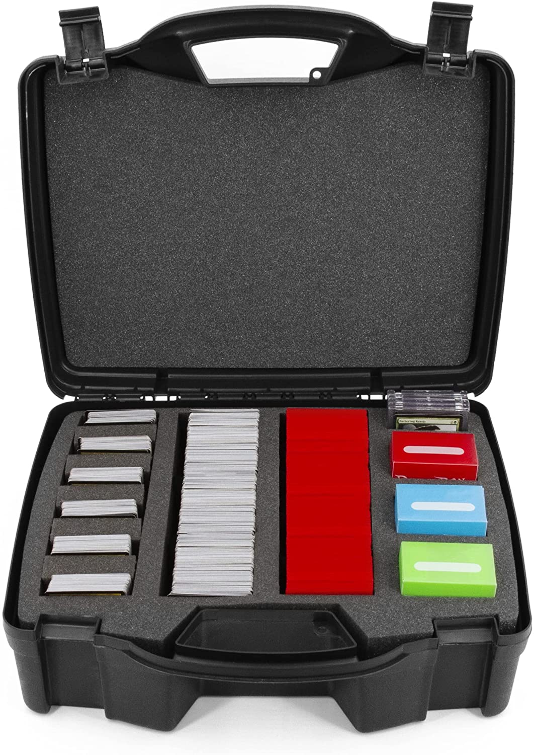 CASEMATIX 3200-Card Trading Card Case - 16 Hard Shell Card Holder with 40 Dividers - Perfect for Collectors, MTG, Pokemon & Sports Cards Storage & Organization