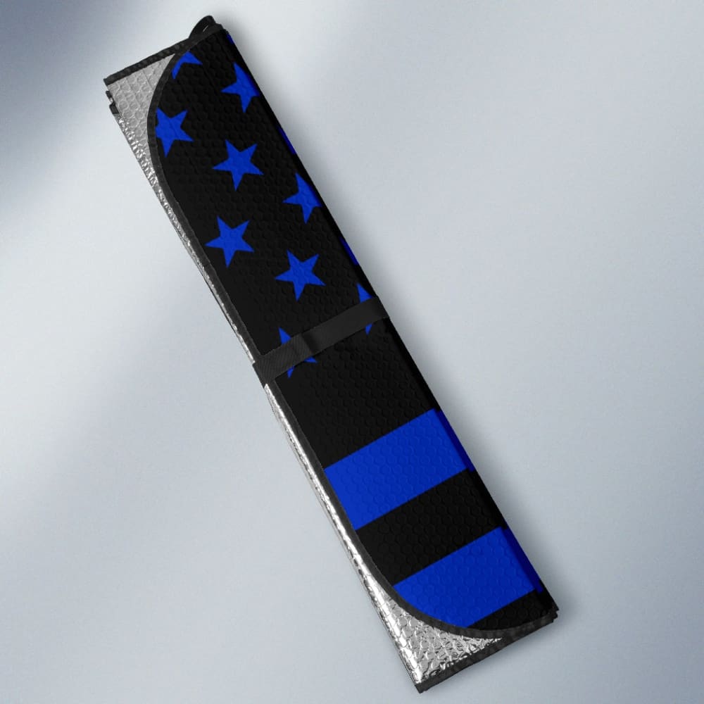 Blue Star Stripes American Flag US Coast Guard Car Sun Shade - UV Protection Windshield Cover for Trucks, SUVs & Vehicles - Perfect for Patriotic Outdoor Events & Military Support