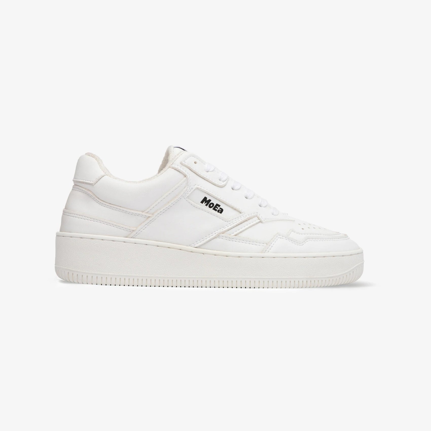 MoEa GEN1 White Plant Leather Sneakers - Eco-Friendly Vegan Shoes for Men & Women - Perfect for Running, Walking & Casual Wear