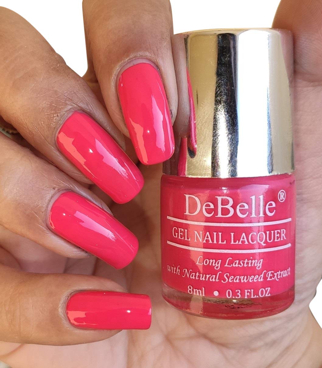 DeBelle 6-Piece Nail Polish Set - Dark Grey, Maroon, Pink & More | 48ml Total (8ml Each) | Long-Lasting Shimmer & Glossy Finish | Perfect for Parties, Weddings & Everyday Wear