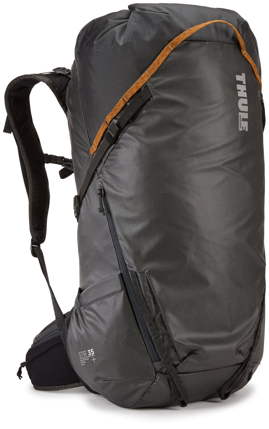 Thule Stir 35L Men's Hiking Backpack - Lightweight & Water-Resistant Daypack for Outdoor Adventures (Obsidian Gray) - Perfect for Camping, Trekking & Travel