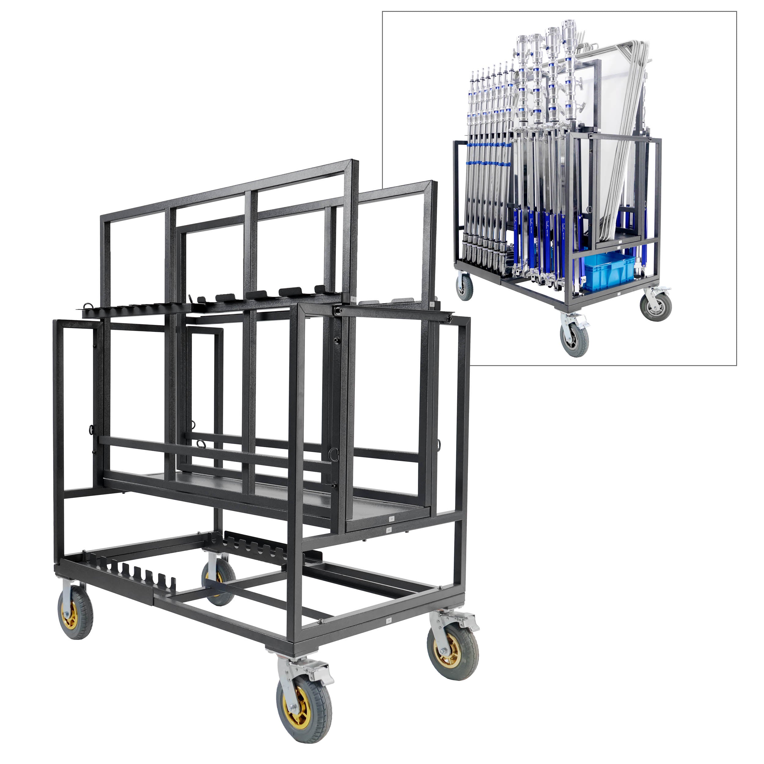 Heavy Duty Multi-Function Utility Cart with Wheels - Foldable Hand Truck for Moving, Warehouse, Grocery Shopping & Home Organization