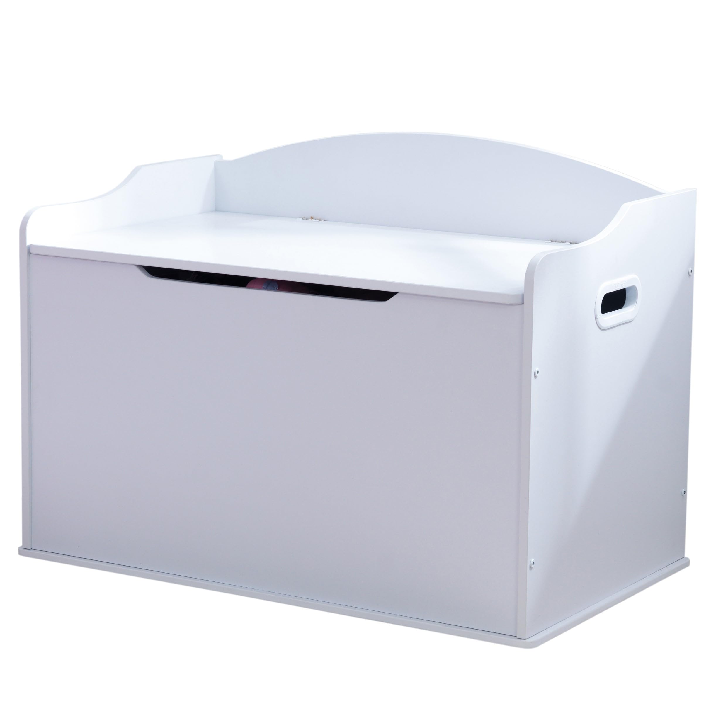 KidKraft Austin Wooden Toy Storage Box with Bench Seat & Safety Hinged Lid - White Kids Furniture for Bedroom & Playroom - Perfect Gift for Toddlers Age 3+ (Amazon Exclusive) - Ideal for Organizing Toys, Books & Nursery Essentials