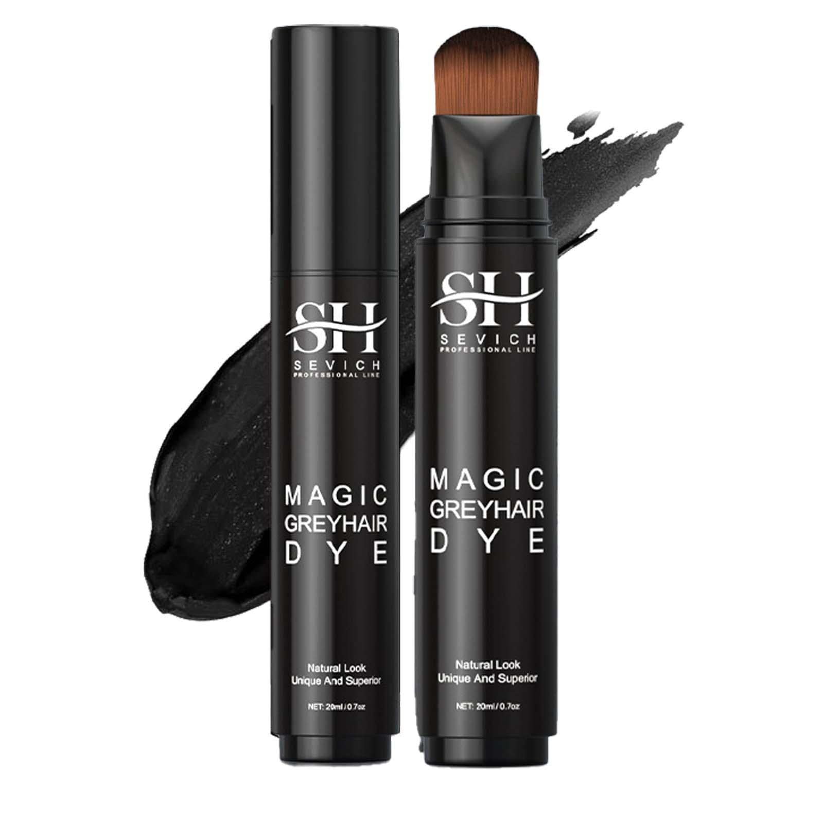 Best Hair Color Stick for Root Touch Up - Black & Brown Temporary Hair Dye - Easy to Use for Covering Gray & White Hair - Works on All Hair Types - Perfect for Quick Touch Ups Between Salon Visits, Travel & Everyday Use