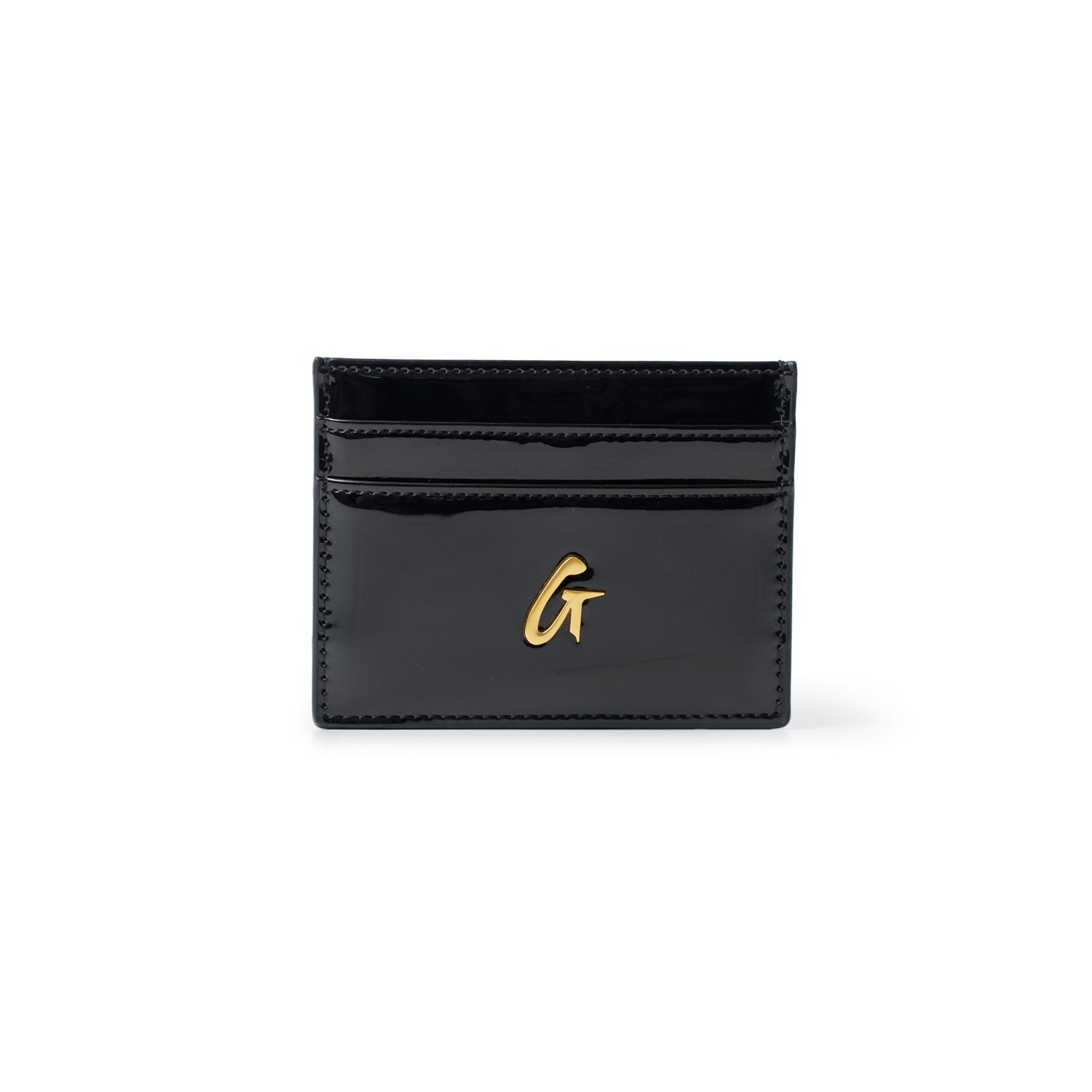Premium Standard Gold Credit Card Holder - Mirror Black Finish | Slim RFID Blocking Wallet for Men & Women | Perfect for Business, Travel & Everyday Use