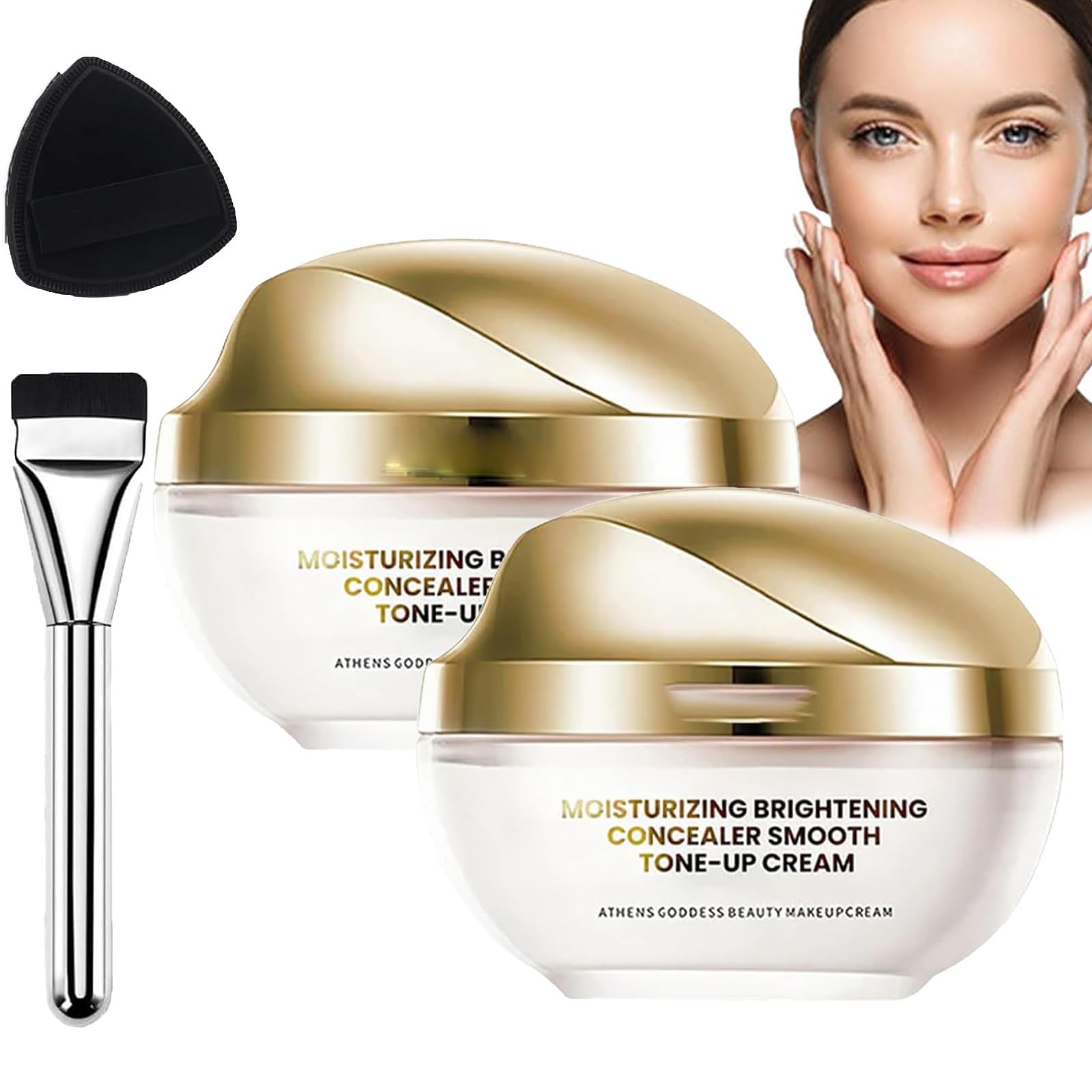 Brightening Cream Concealer - Moisturizing & Smooth Tone-Up for Flawless Makeup