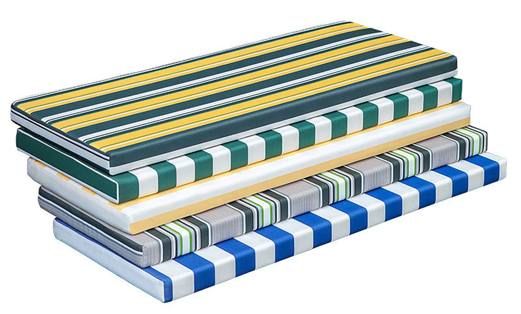 Custom Outdoor Bench Cushion - Waterproof Patio Furniture Cushion with Adjustable Straps & Color Stripes - Perfect for Garden Sofas, Settees, Couches & Swing Seats (Choose Your Size) - Ideal for Backyard, Deck, Poolside & Outdoor Lounge Areas