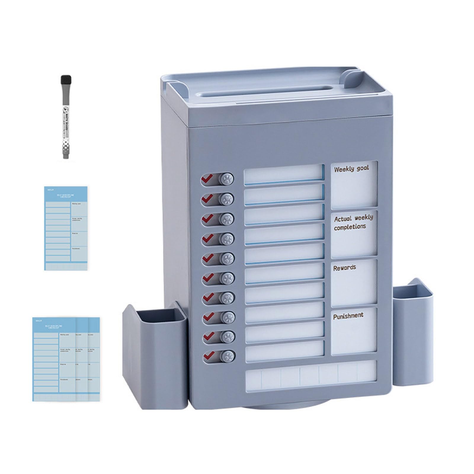 AJOIDR Rotating Desk Organizer with 11 Compartments - Perfect for Office & Art Supplies Storage