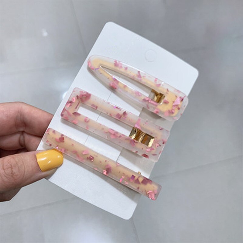 Elegant Women's Fashion Hair Clips - Pearl & Acetate Geometric Design Hair Accessories for Parties, Weddings & Everyday Style