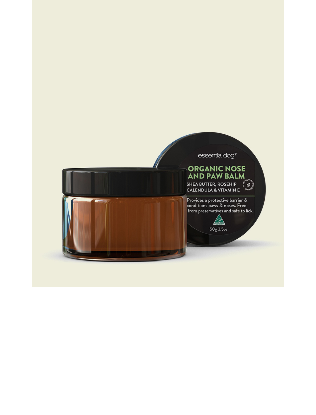 Organic Dog Nose & Paw Balm 50g - Natural Moisturizer for Dry, Cracked Paws & Noses - Perfect for Winter Care & Outdoor Protection