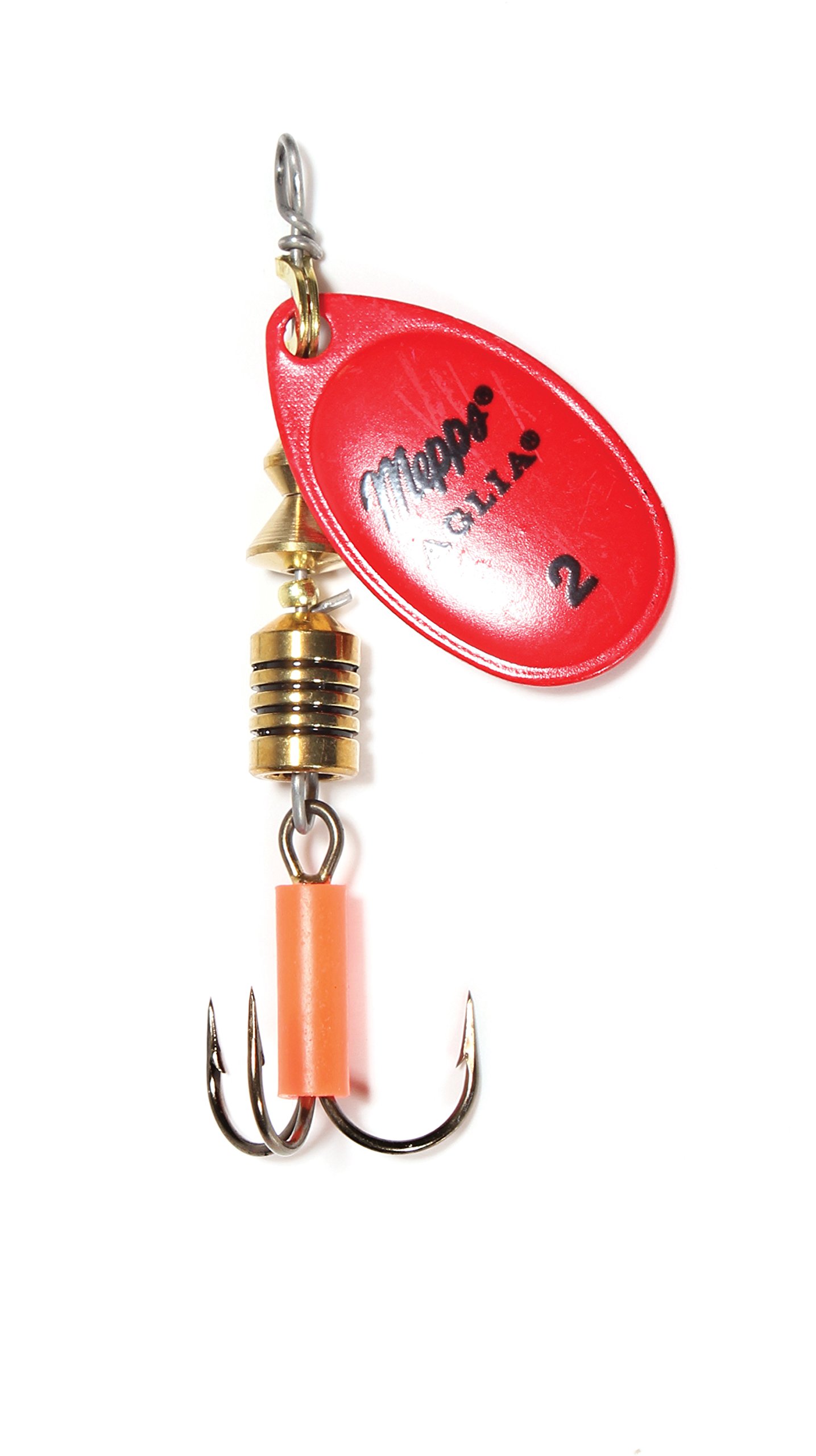 MEP Aglia Fluoro Red Fishing Lure Size 4 - High Visibility Trout & Bass Bait for Freshwater & Saltwater Fishing | Perfect for Spinning & Casting in Rivers, Lakes, and Ponds