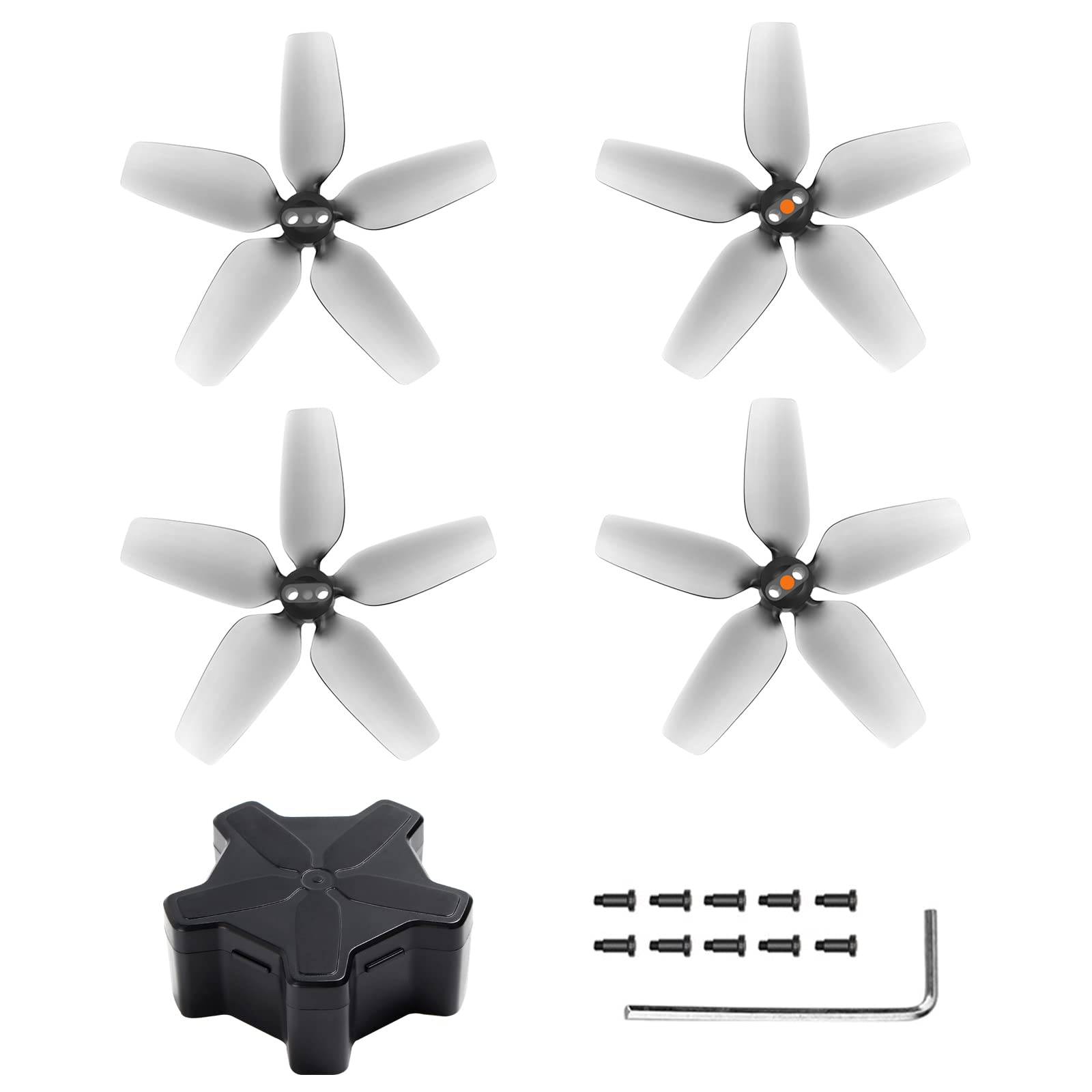 **DJI Avata Replacement Propellers - Low Noise Propeller Blades with Exclusive Screws & Screwdriver (4 Pcs + Storage Box) - Perfect for Smooth Drone Flight & Aerial Photography**