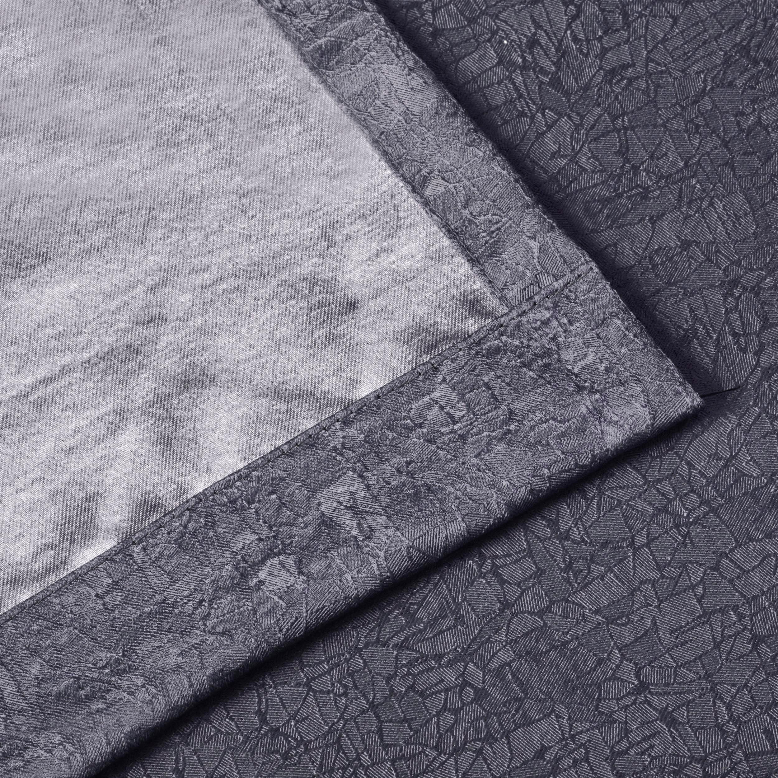 Blackout Thermal Insulated Grommet Curtain Panels Set - Solid Textured Fabric for Bedroom & Living Room - Noise Reducing & Light Blocking for Better Sleep & Privacy