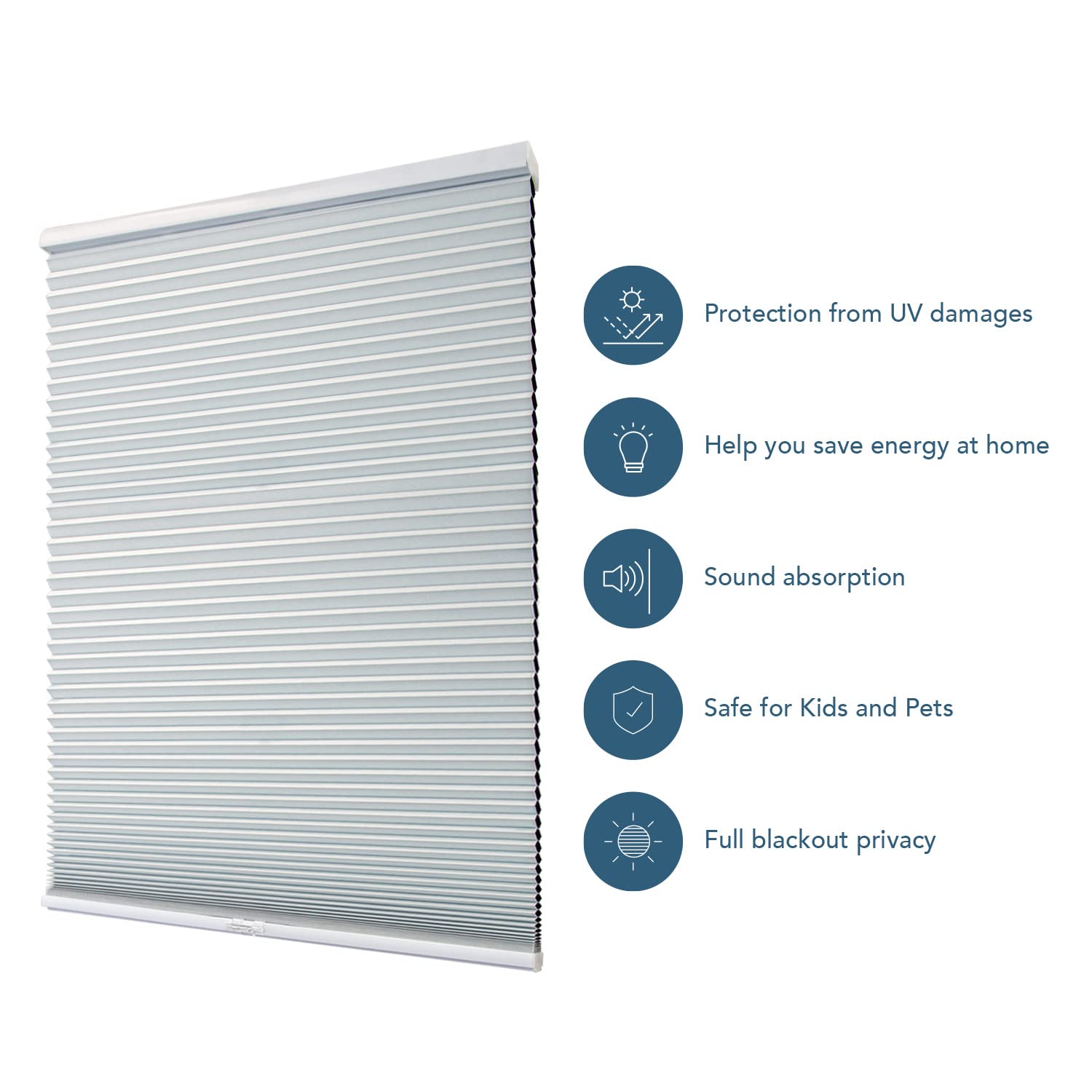 CHICOLOGY Cordless Cellular Shades for Windows - 54.75