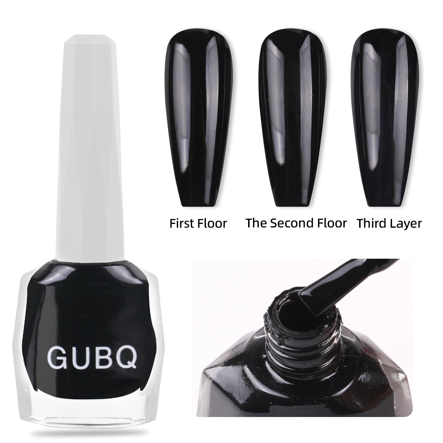 Major Dijit Quick Dry Nail Polish - 12ml/0.41oz Black Nail Lacquer | Fast Drying, Long Lasting & Chip Resistant | Professional Salon Quality | Perfect for Nail Art, Manicures & Everyday Wear
