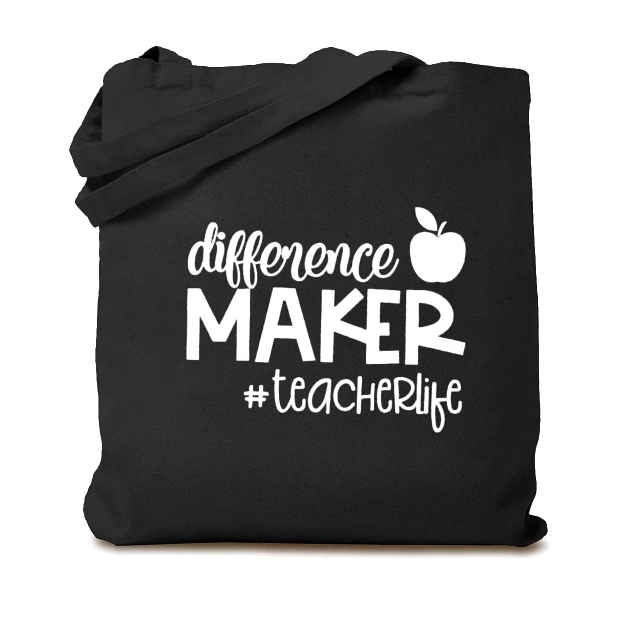 Difference Maker Teaching Tote Bags for Women - Washable Reusable Shoulder Bags for Work, Grocery Shopping & Everyday Use - Perfect Teacher Gift, Office Commute & Errand Essentials