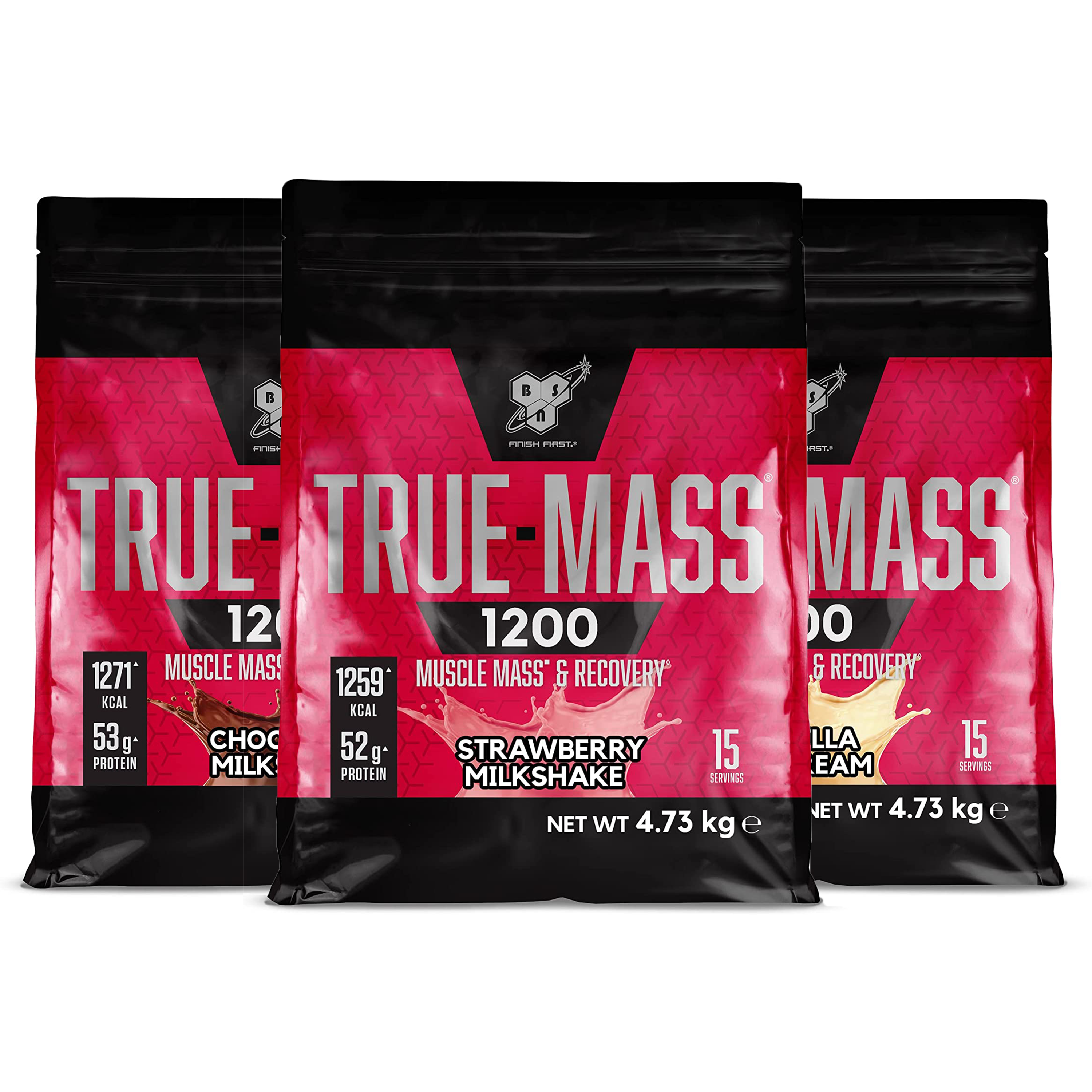 BSN True Mass 1200 Weight Gainer Protein Powder - 4.73kg (10.4lb) for Muscle Building & Post-Workout Recovery | Ideal for Bodybuilders & Fitness Enthusiasts
