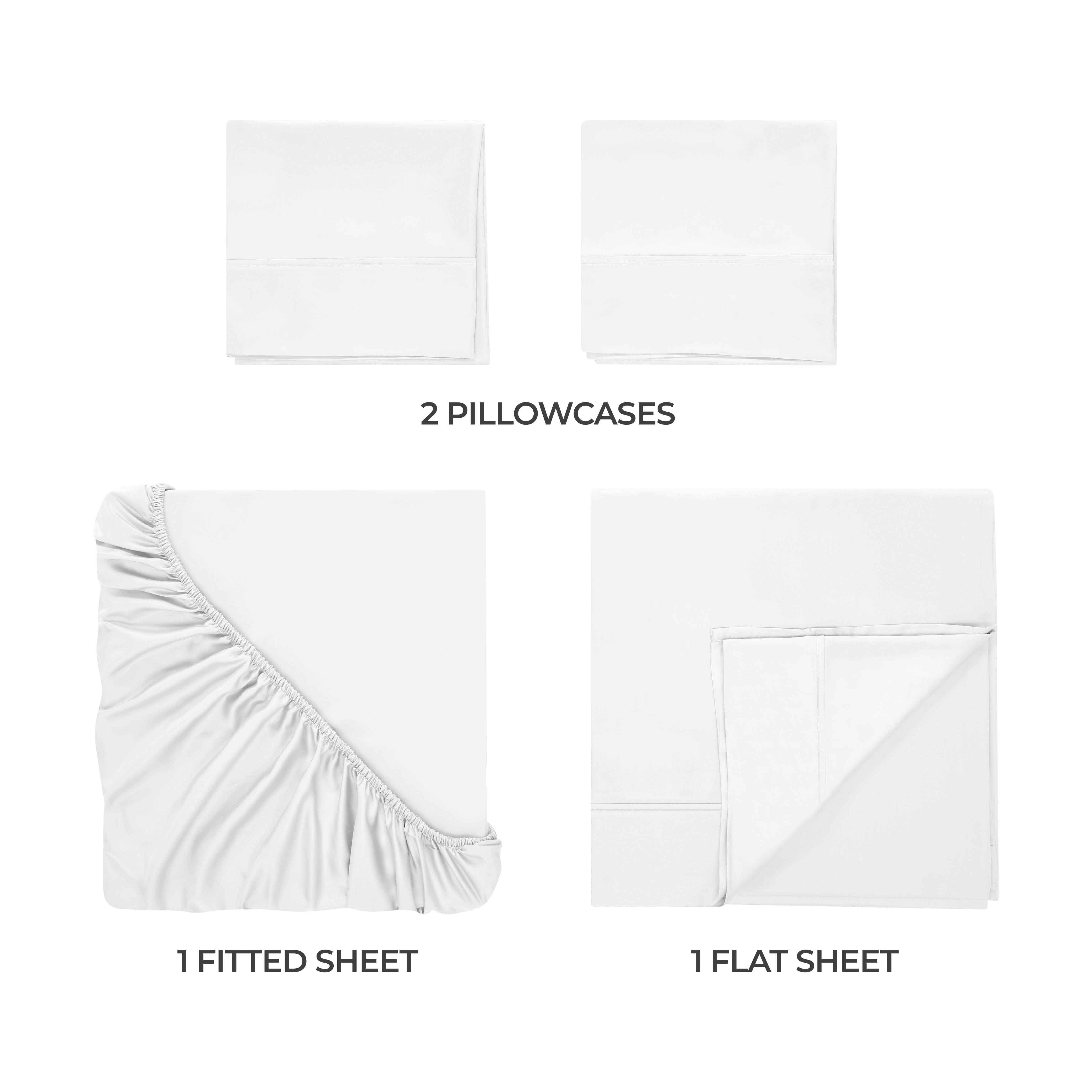 Premium 400 Thread Count Egyptian Cotton Bed Sheet Set - Soft, Breathable & Durable for Ultimate Comfort - Perfect for Luxury Bedrooms & Hotels