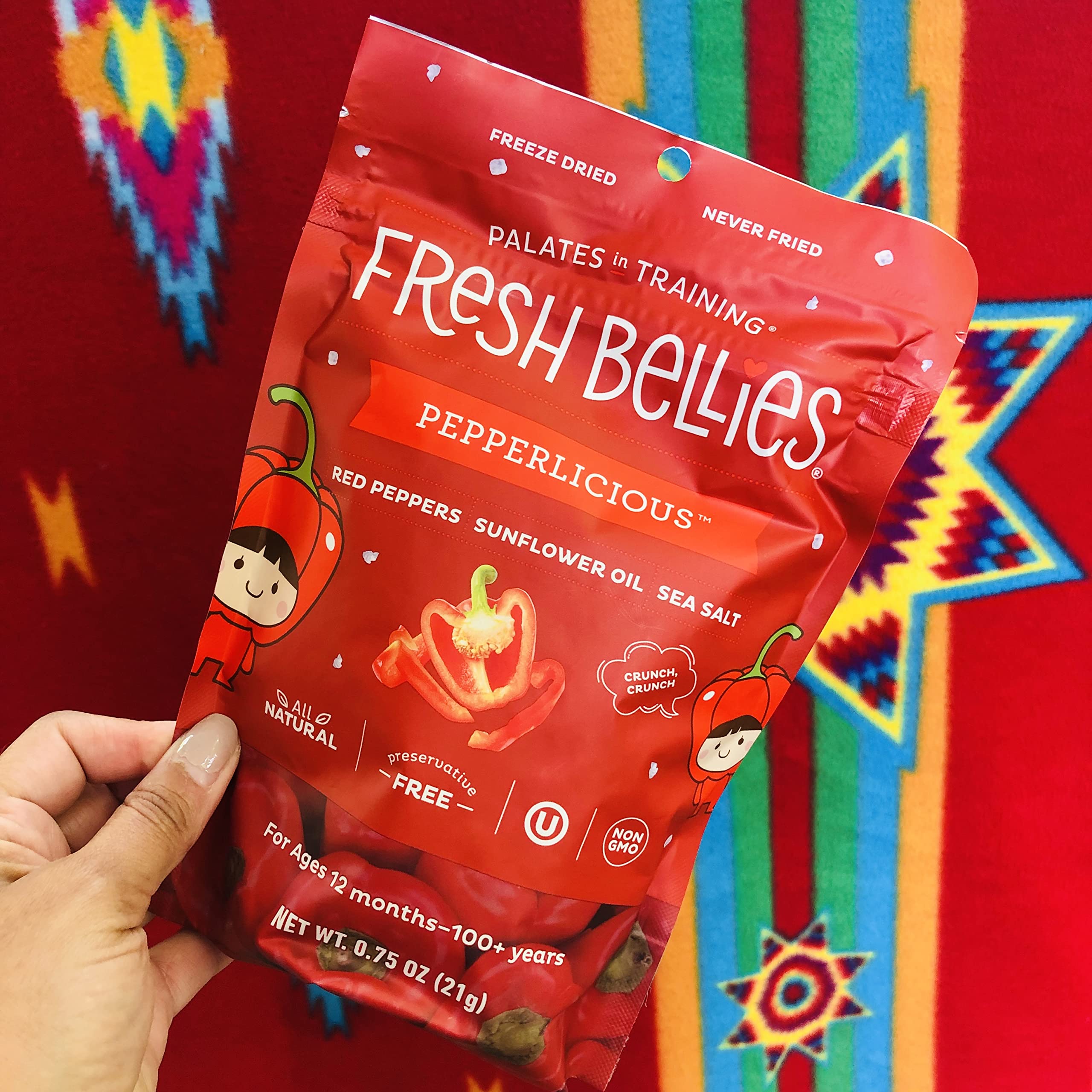 Freeze Dried Red Pepper Snacks for Kids & Toddlers - Healthy Vegan Baby Food with No Sugar Added, Gluten Free, 6 Pack (Pepperlicious) | Perfect for On-the-Go Snacking, Lunchboxes & Baby-Led Weaning