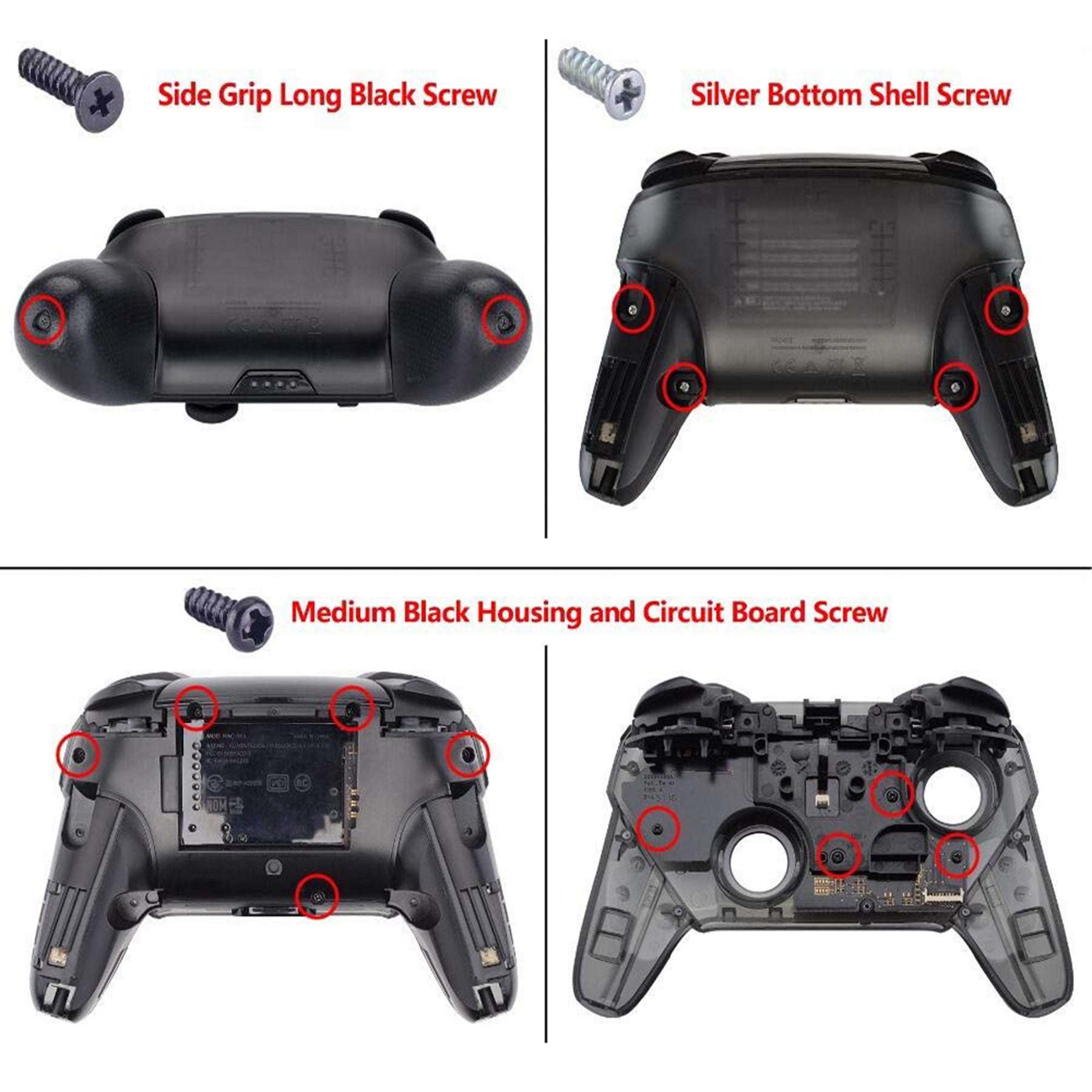 eXtremeRate DIY Replacement Full Set Buttons for Nintendo Switch Pro Controller - Chrome Silver (KRD402) | Upgrade Your Gaming Experience | Perfect for Custom Controllers & Competitive Gaming