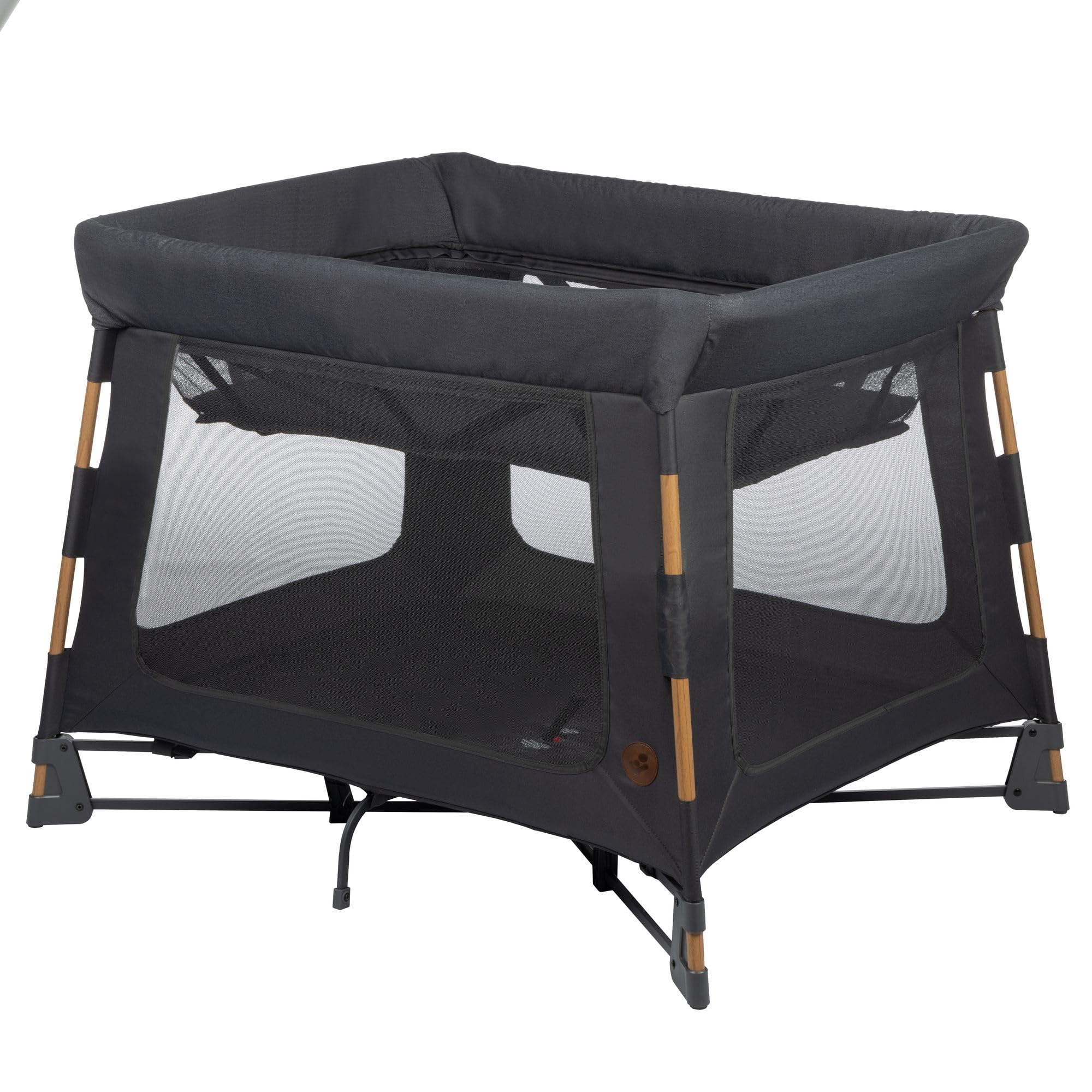 Maxi-Cosi Swift Playard - 3-in-1 Portable Playpen with Newborn Bassinet & Toddler Play Area | Ultra Comfortable, Easy 1-Step Fold | Includes Travel Bag | Classic Graphite | Perfect for Home, Travel & Daycare Use