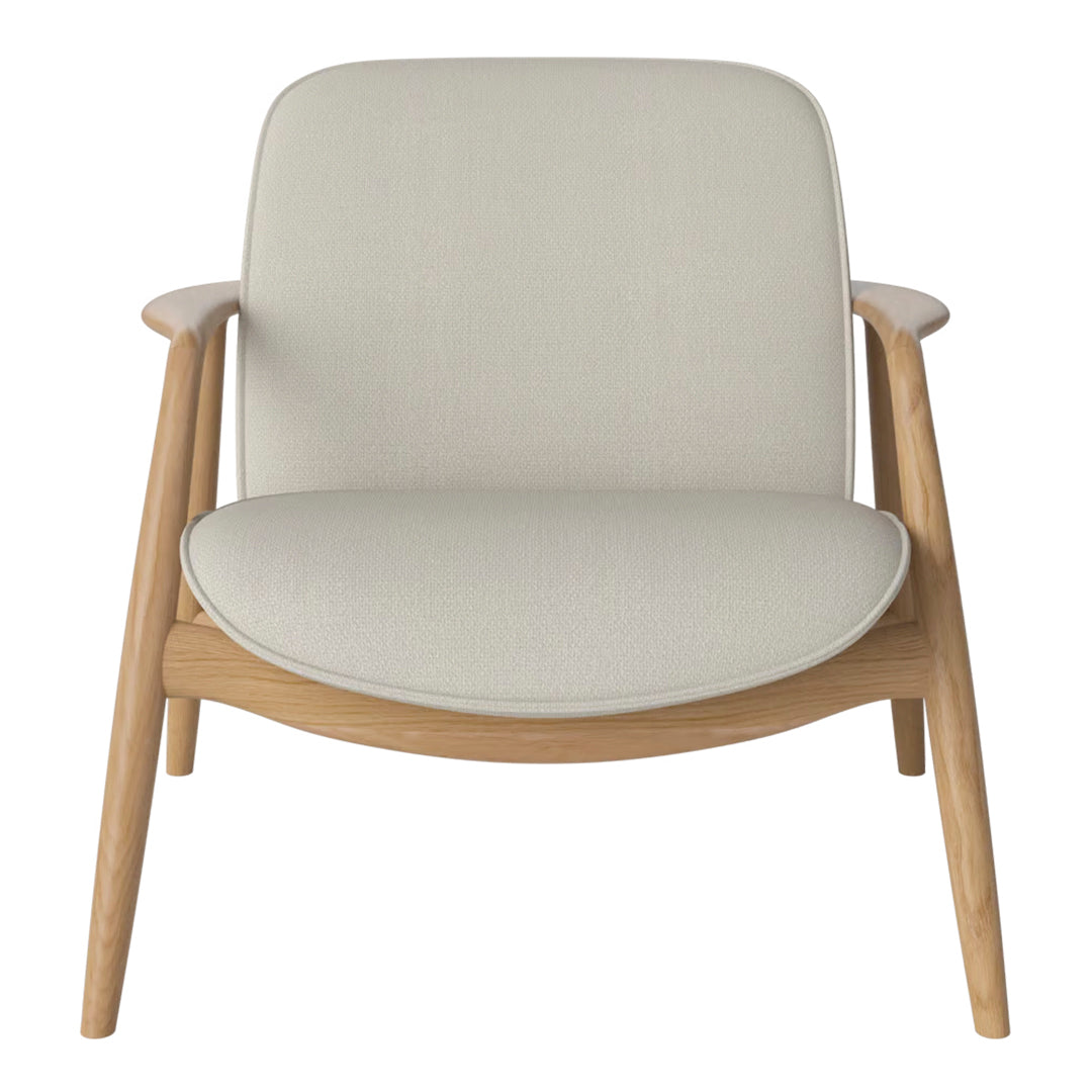 Bowie Lounge Chair - Modern Accent Chair for Living Room, Bedroom & Office - Comfortable Upholstered Armchair with Wooden Legs - Perfect for Relaxing, Reading & Lounging