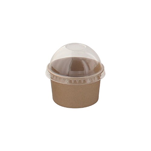 PacknWood 3 oz Kraft Paper To-Go Bucket Containers - Eco-Friendly Disposable Food Containers for Ice Cream, Popcorn & Snacks (Case of 1000, Brown) - Perfect for Parties, Events & Takeout Restaurants
